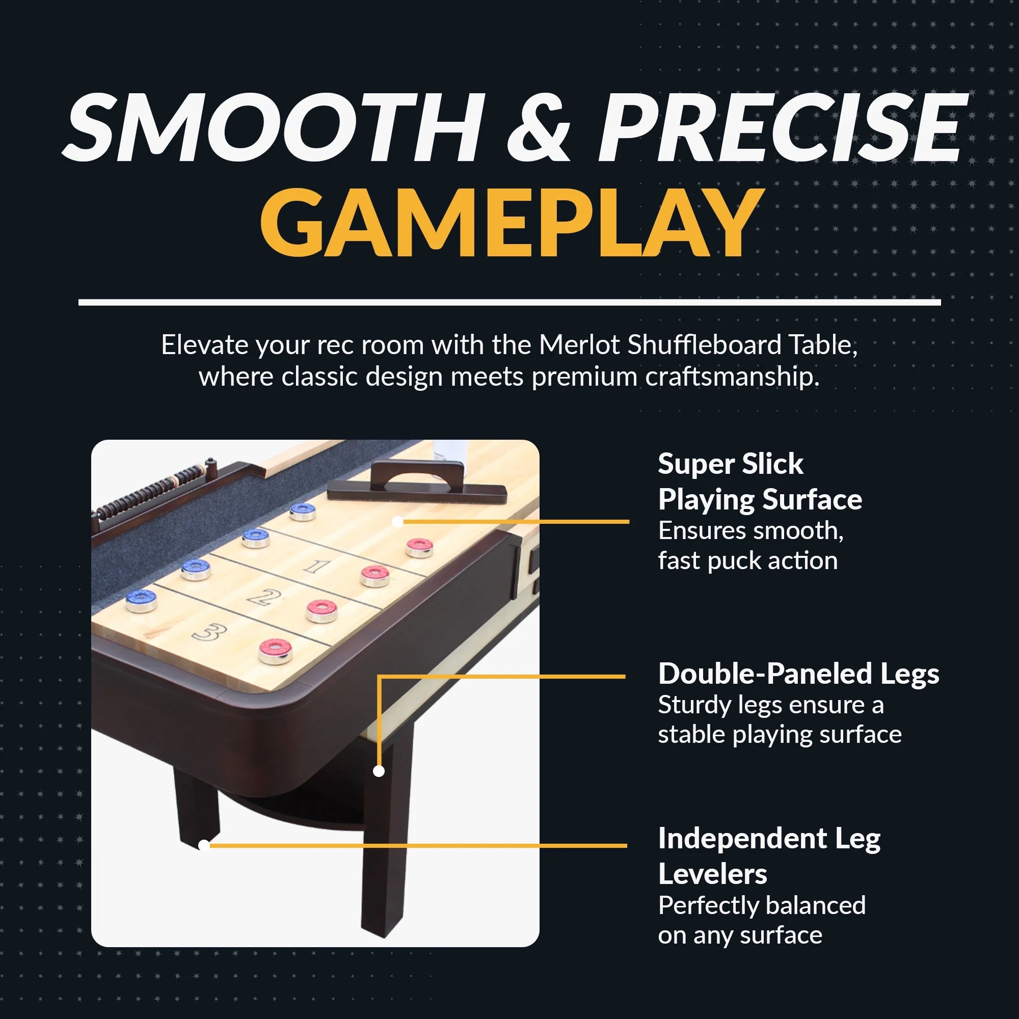 Merlot Shuffleboard Table