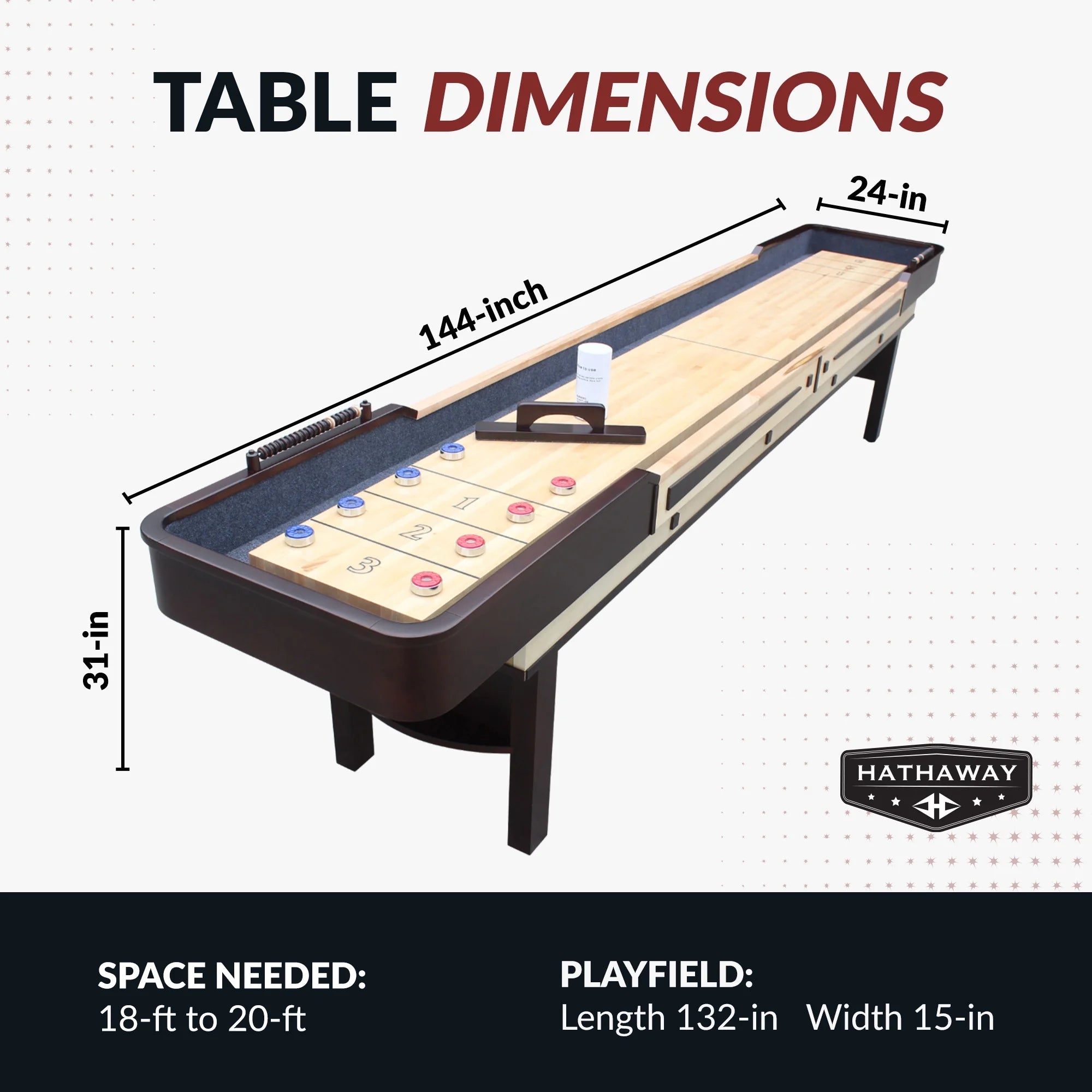 Merlot Shuffleboard Table