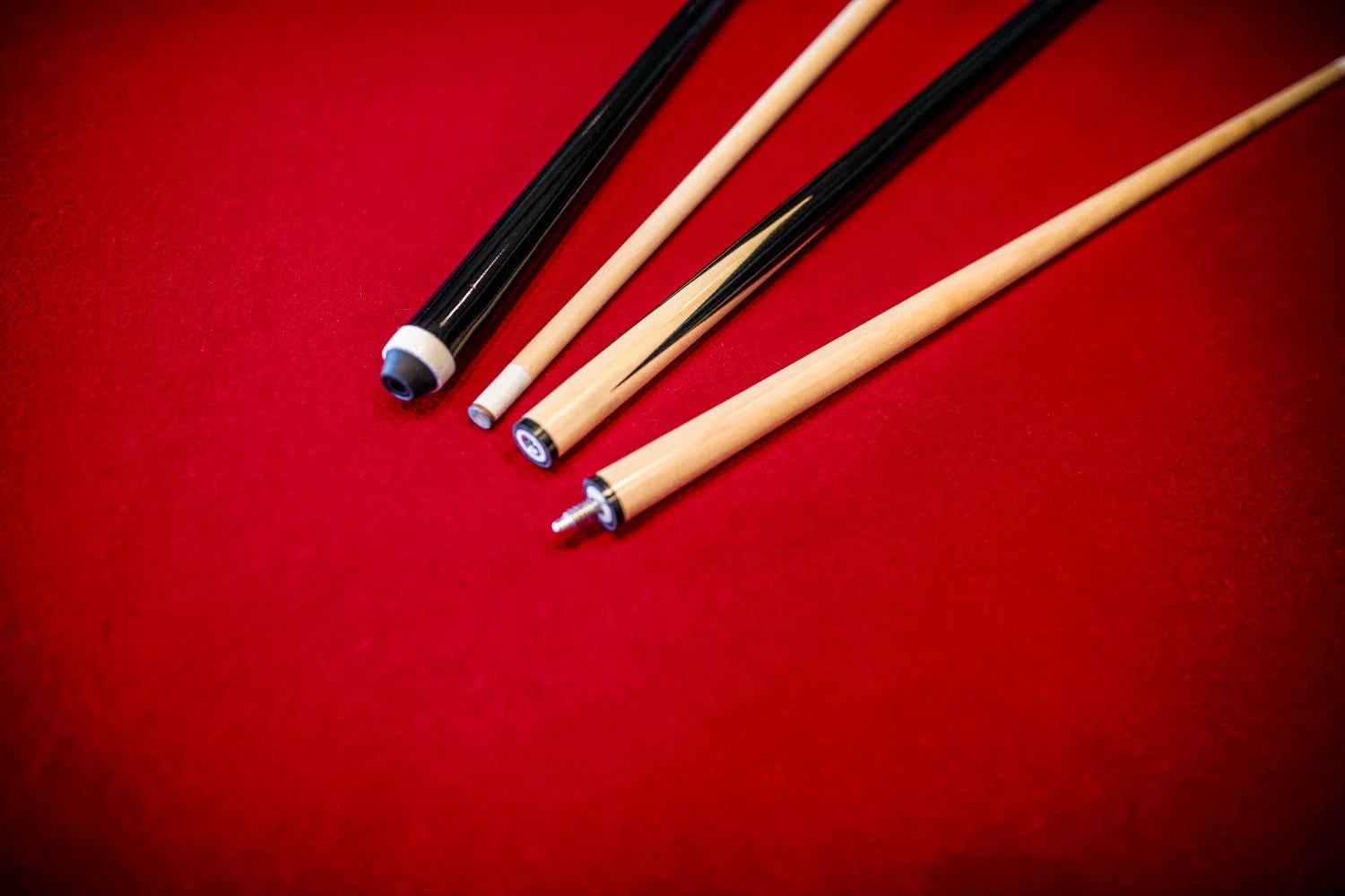 Fullerton Billiard Table - 7.5' - in Dark Chestnut Finish with Triangle Rack, Chalk, Ball Set, Brush and 2 One-Piece Cues