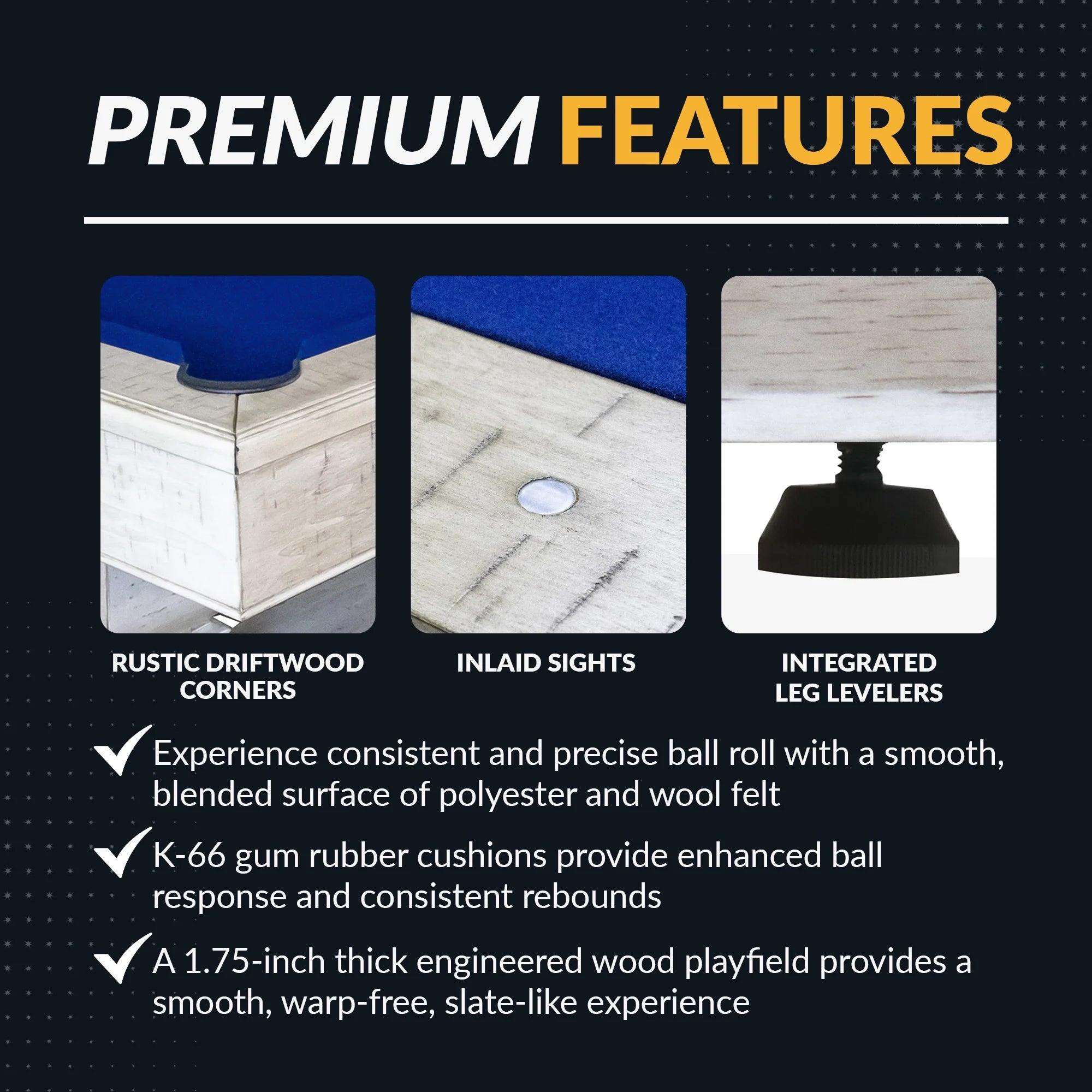 Montecito 8-Ft Pool Table - Driftwood