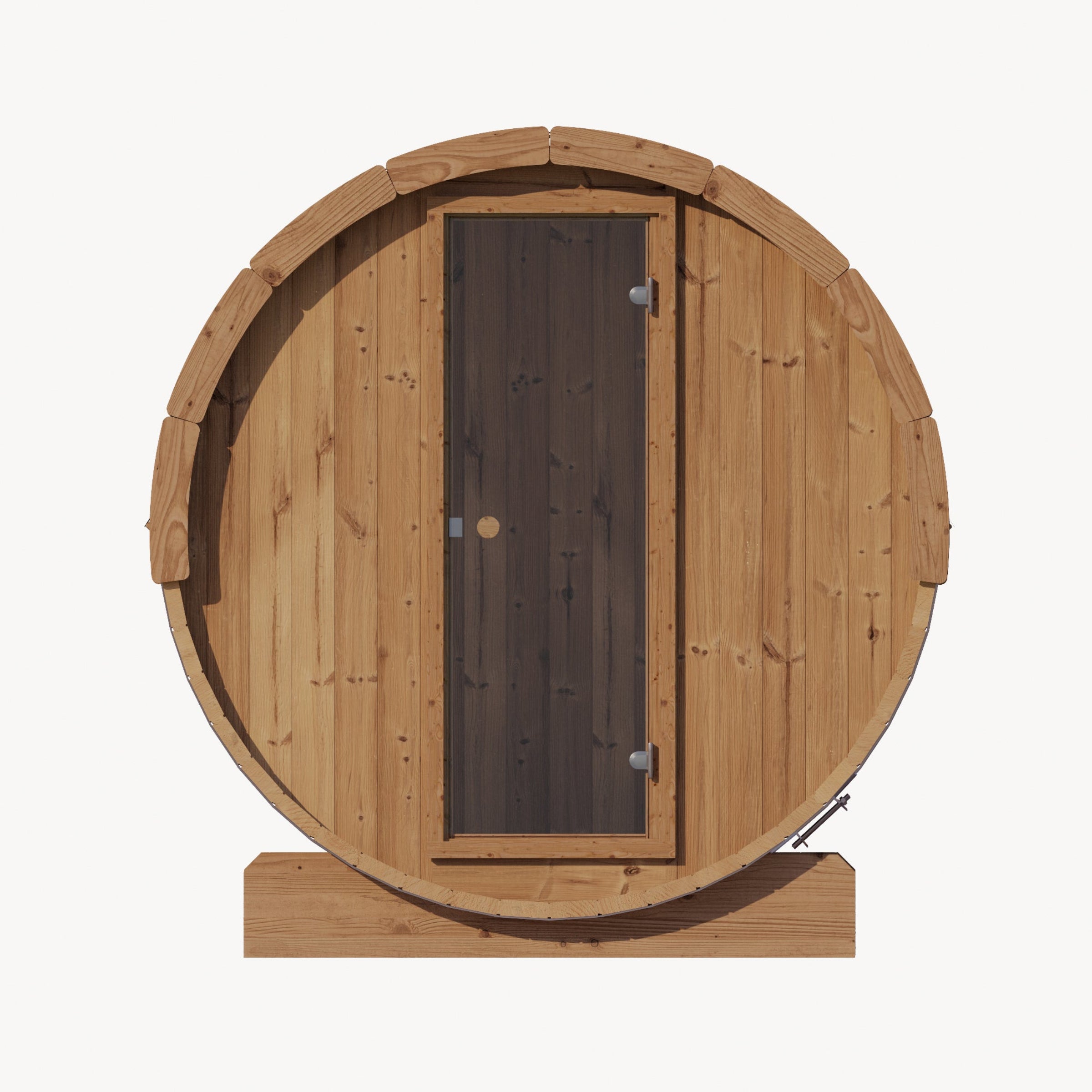 SaunaLife ERGO-Series E6 Barrel Sauna – 3 Person Outdoor Thermo-Spruce Backyard Sauna