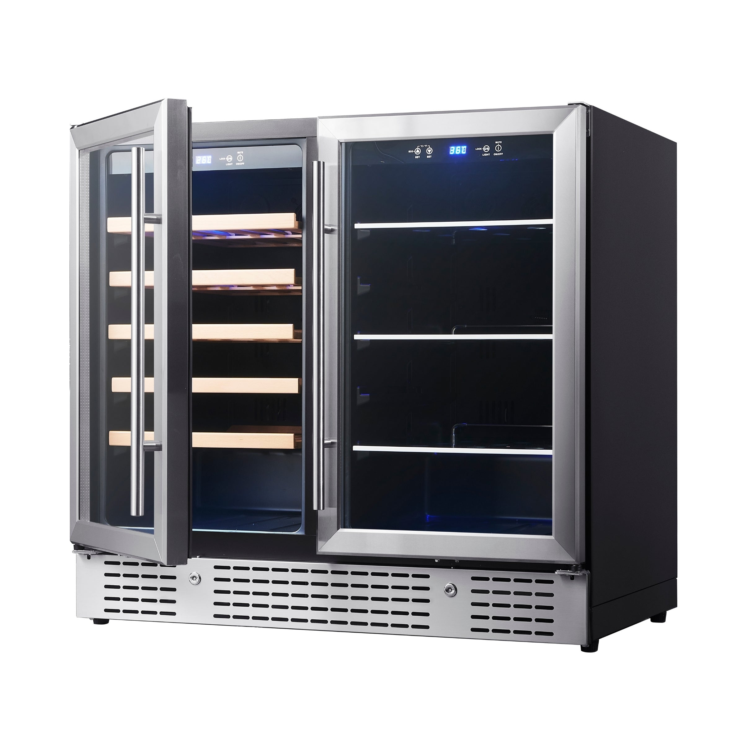 36-inch Beer and Wine Cooler Combination with Low-E Glass Door