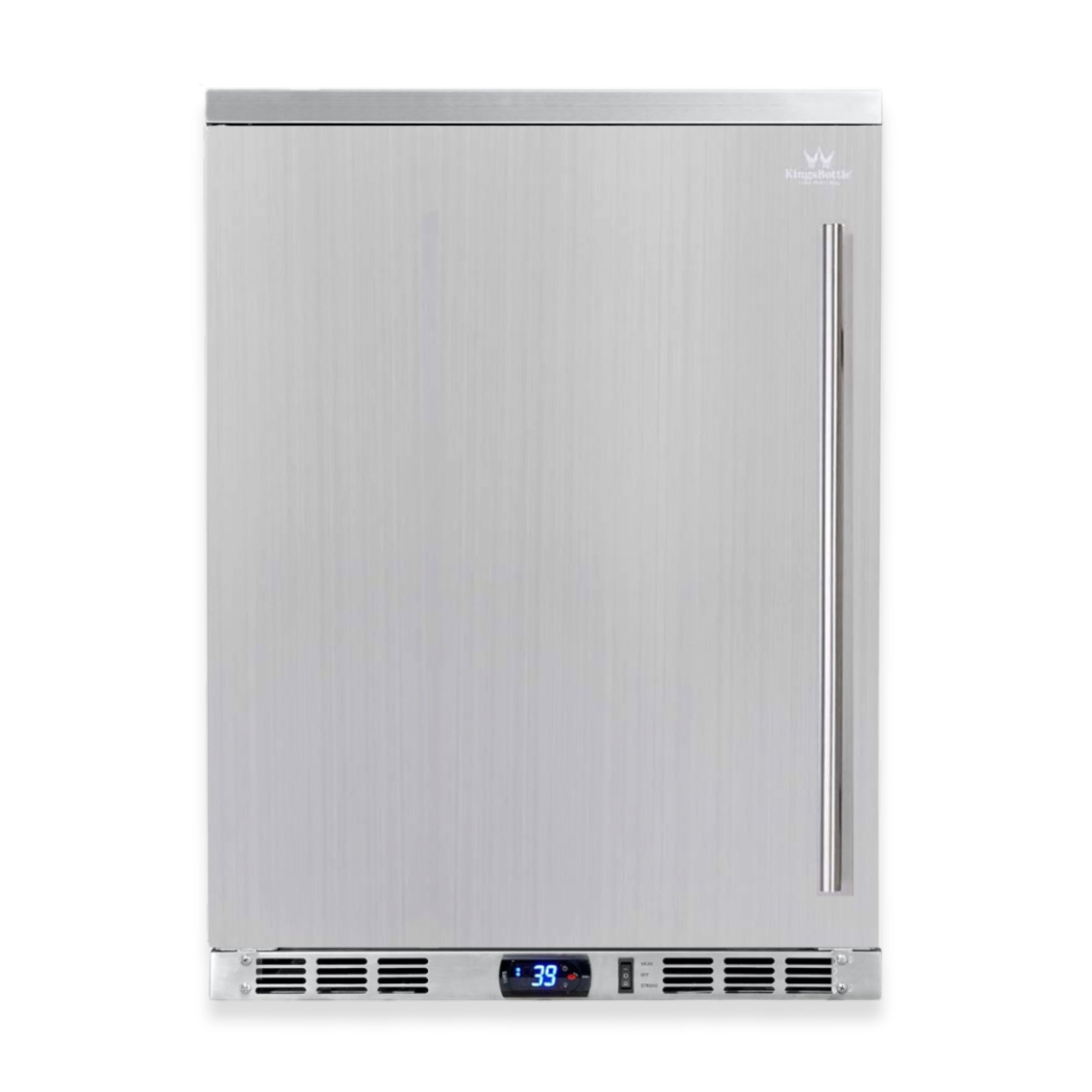 24-Inch Outdoor Beverage Refrigerator with Solid Stainless Steel Door