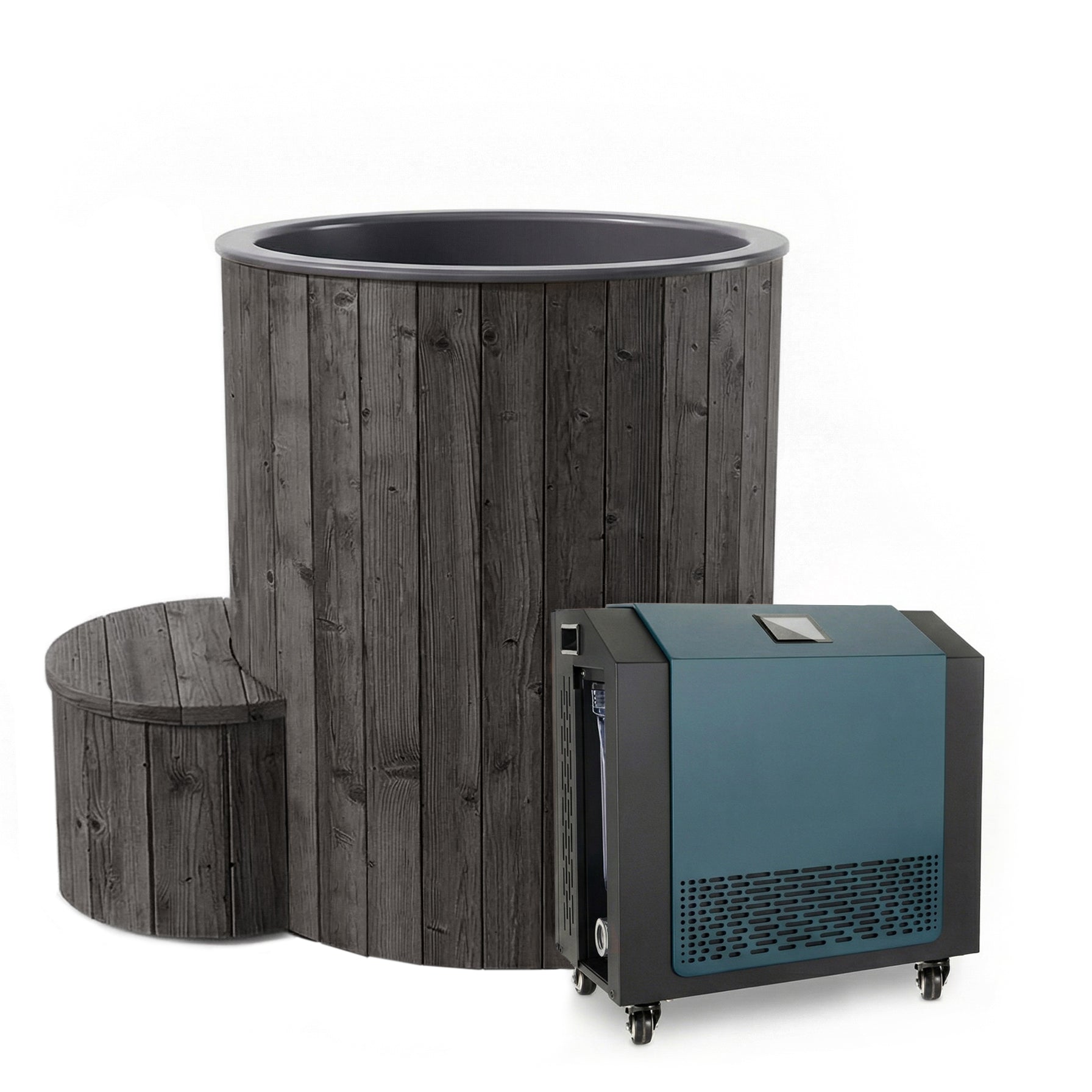 SaunaLife S1BC Cold Plunge Tub with Chiller & Heater – 1 Person Hot & Cold Therapy Tub