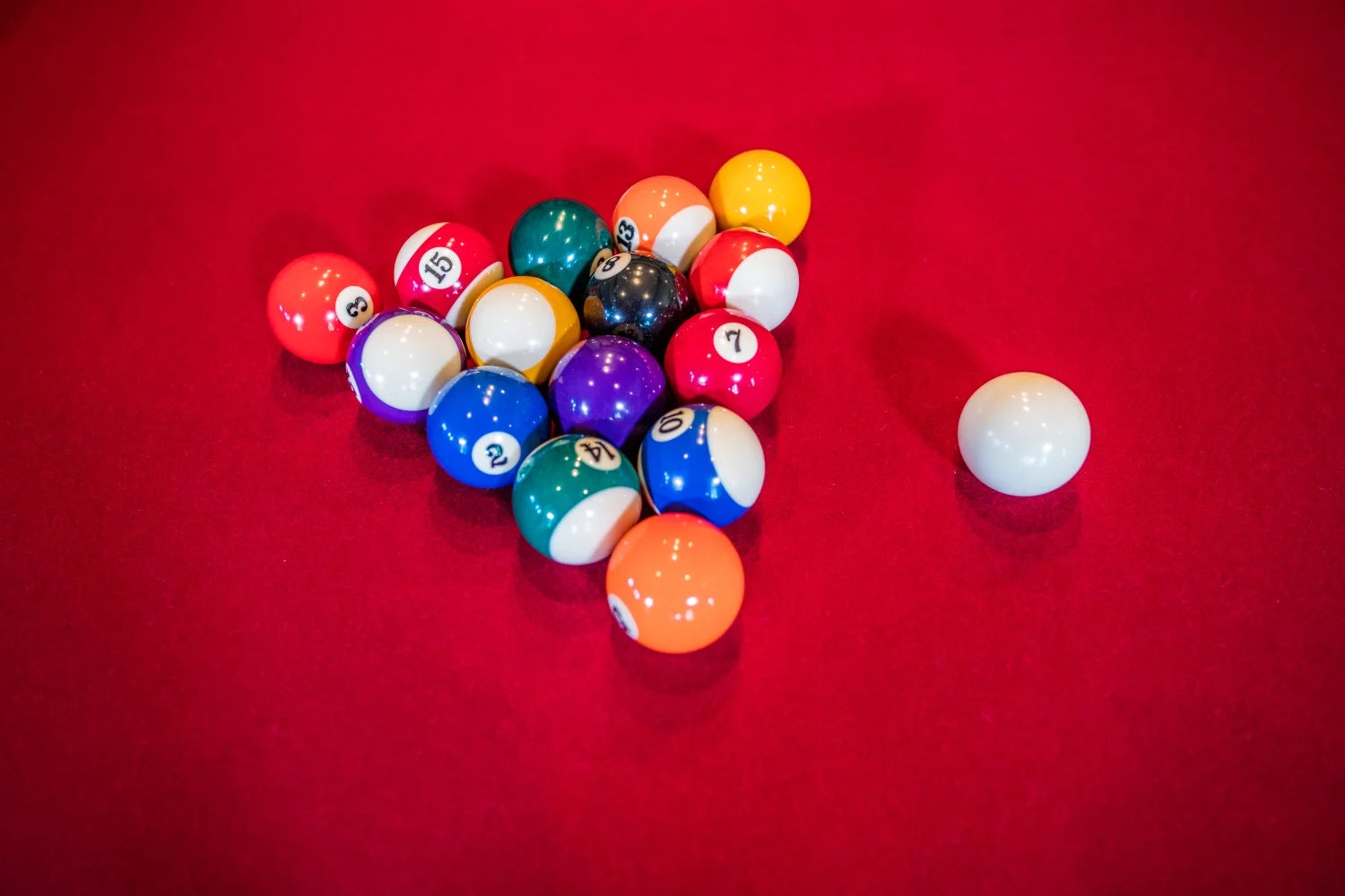 Fullerton Billiard Table - 7.5' - in Dark Chestnut Finish with Triangle Rack, Chalk, Ball Set, Brush and 2 One-Piece Cues