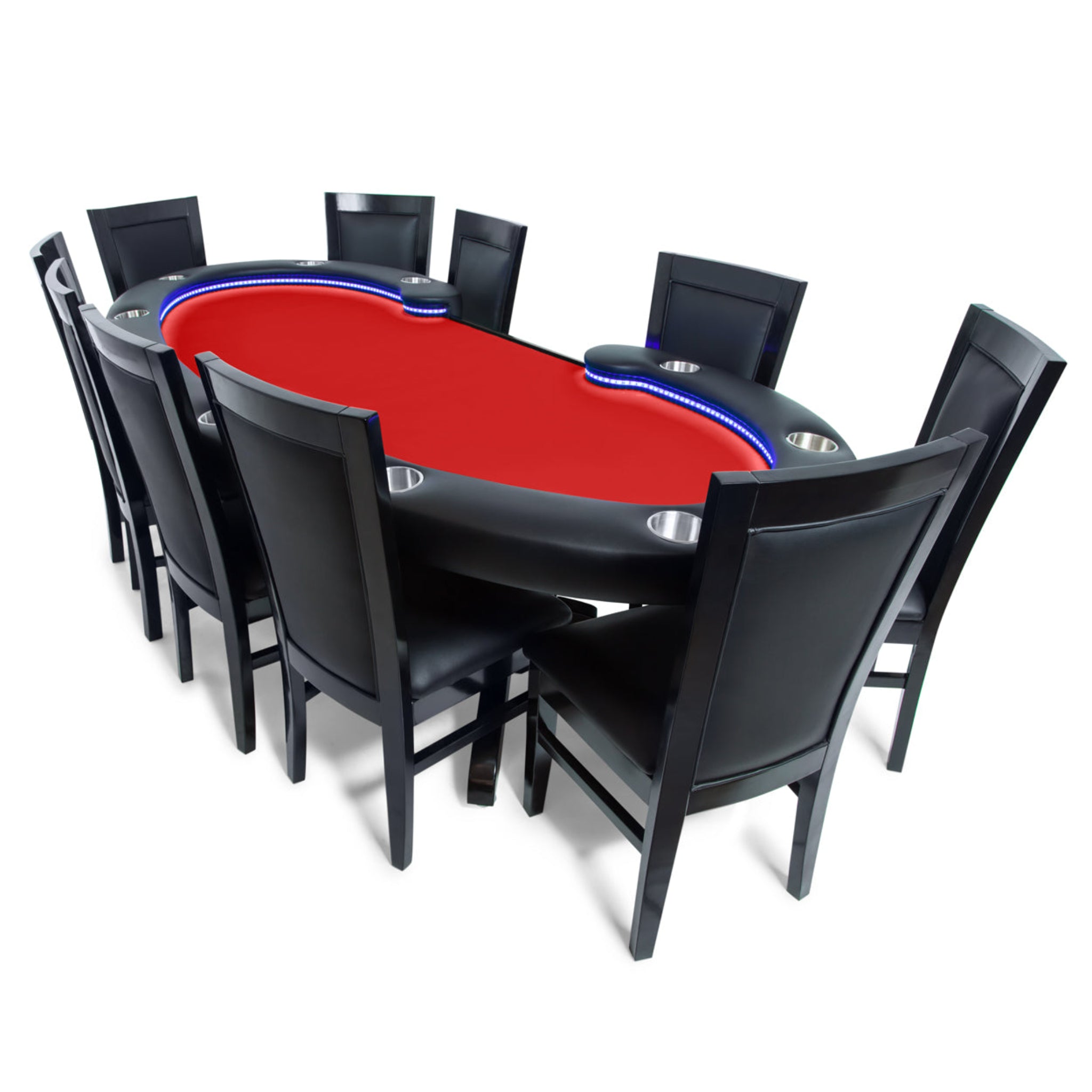 BBO Lumen HD Lighted Poker Table- 10 Player Table