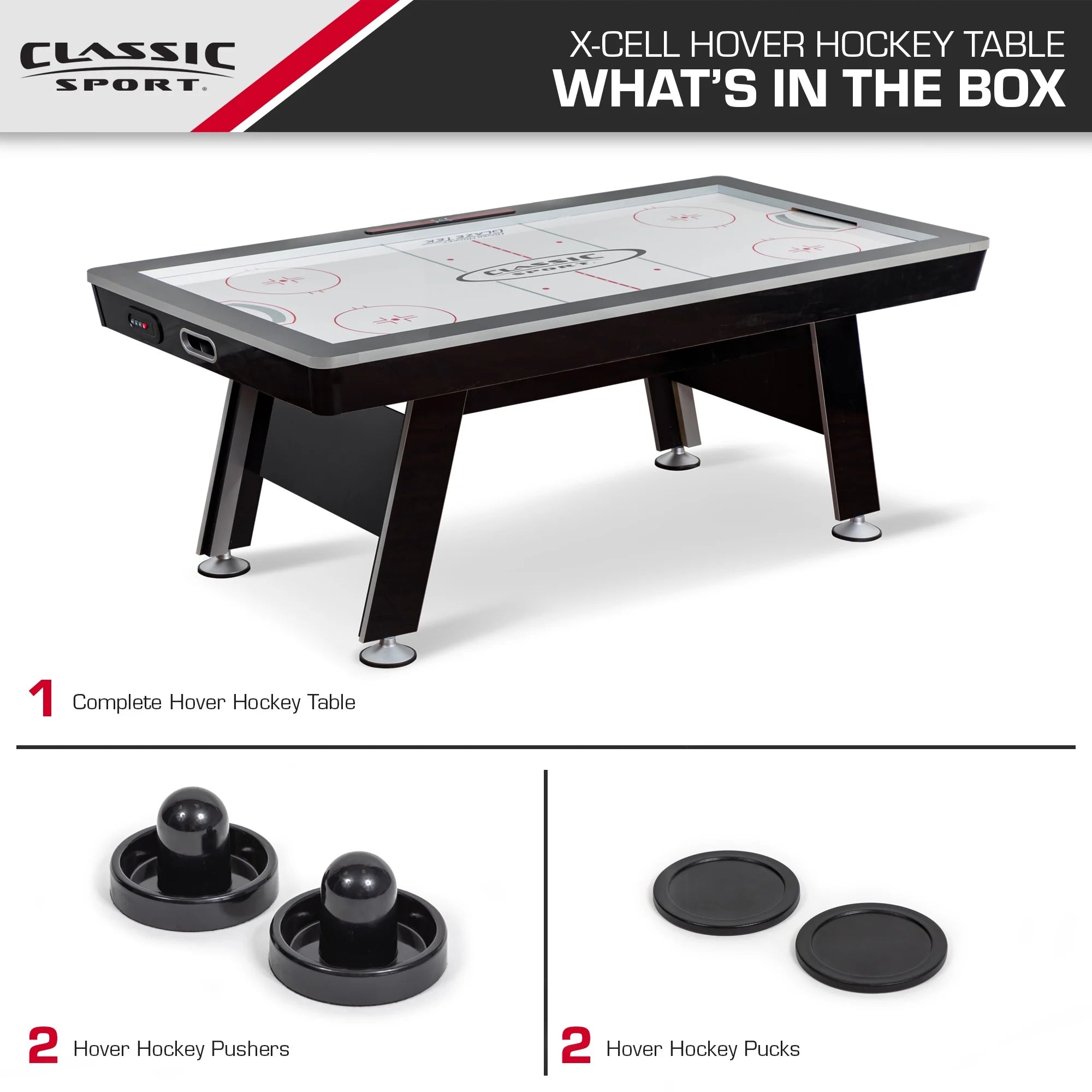 Classic Sport X-Cell 84" Air Hockey Table with LED Scoring