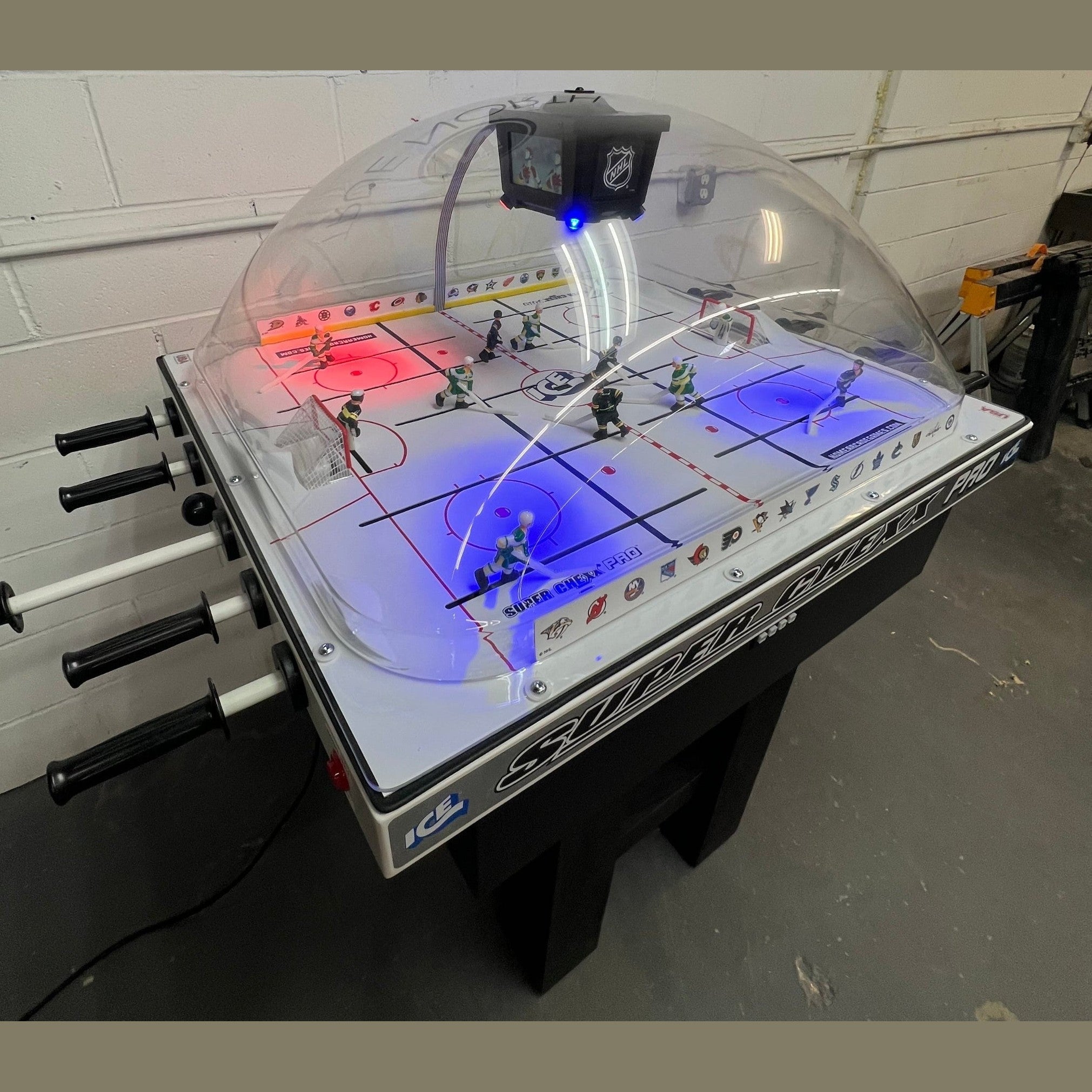 Hat Trick Super Chexx Bubble Hockey Table | Custom Hardwood Hockey Game