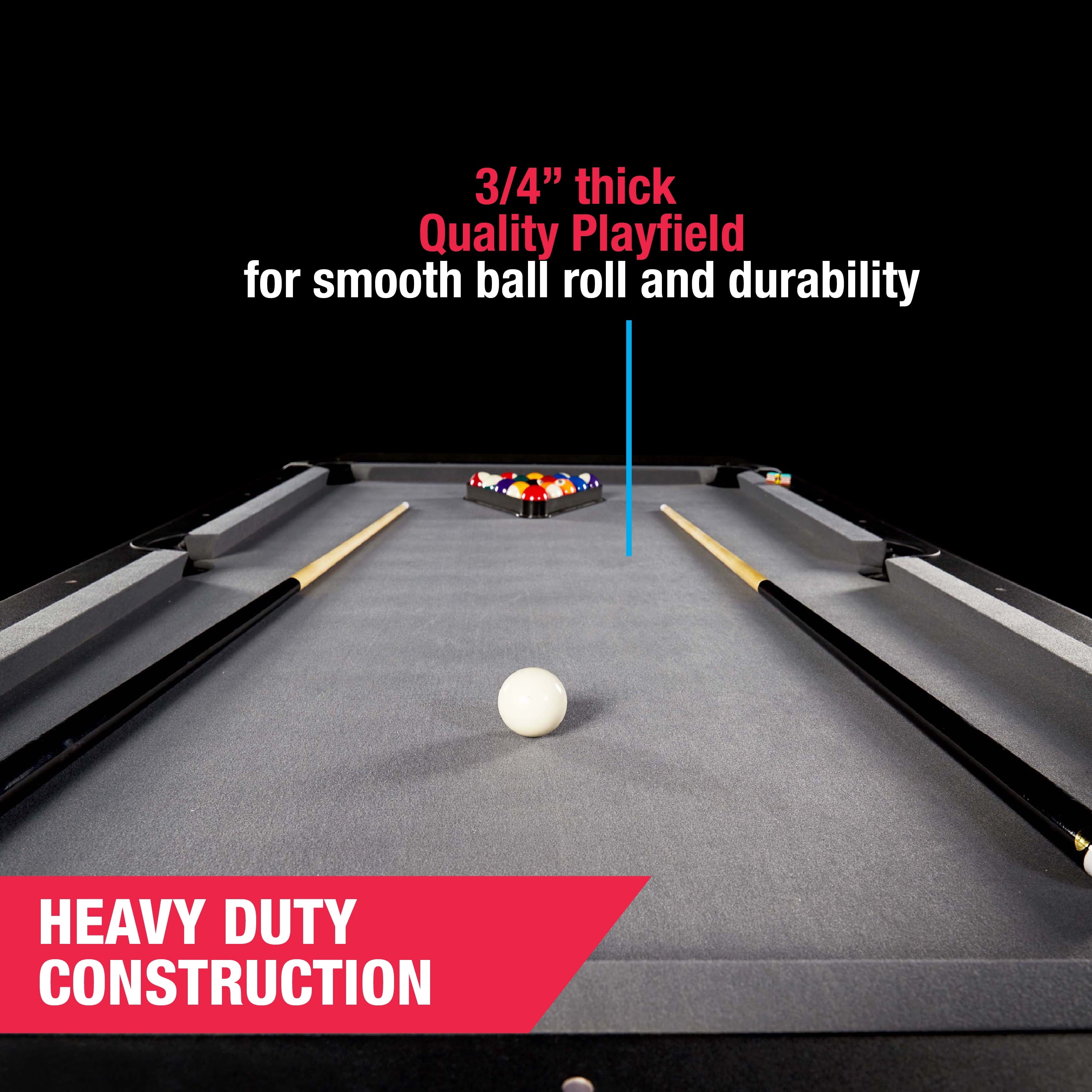 7.5 Ft. Titan Pool Table, Billiard Table with Accessories by