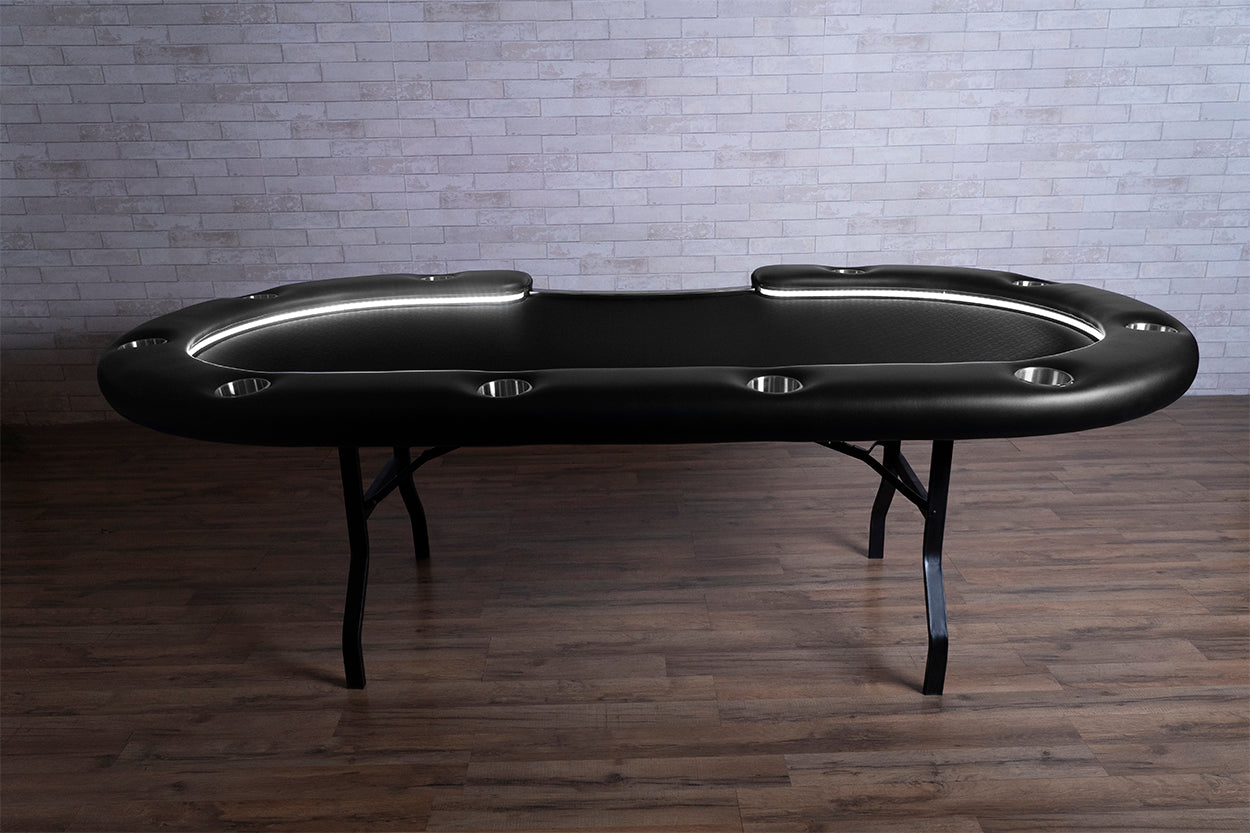 BBO Aces Pro Alpha LED Foldable Poker Table – 10 Player Tournament-Style Table