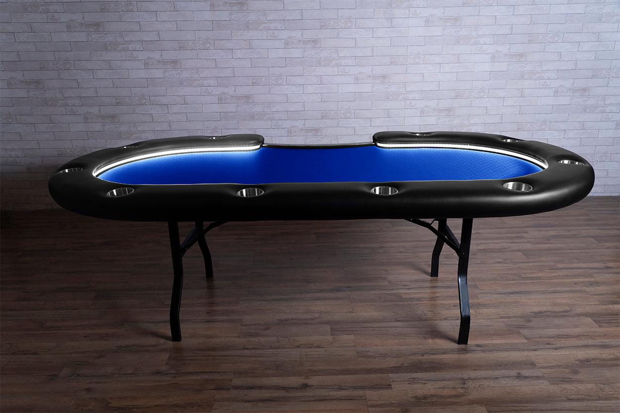 BBO Aces Pro Alpha LED Foldable Poker Table – 10 Player Tournament-Style Table