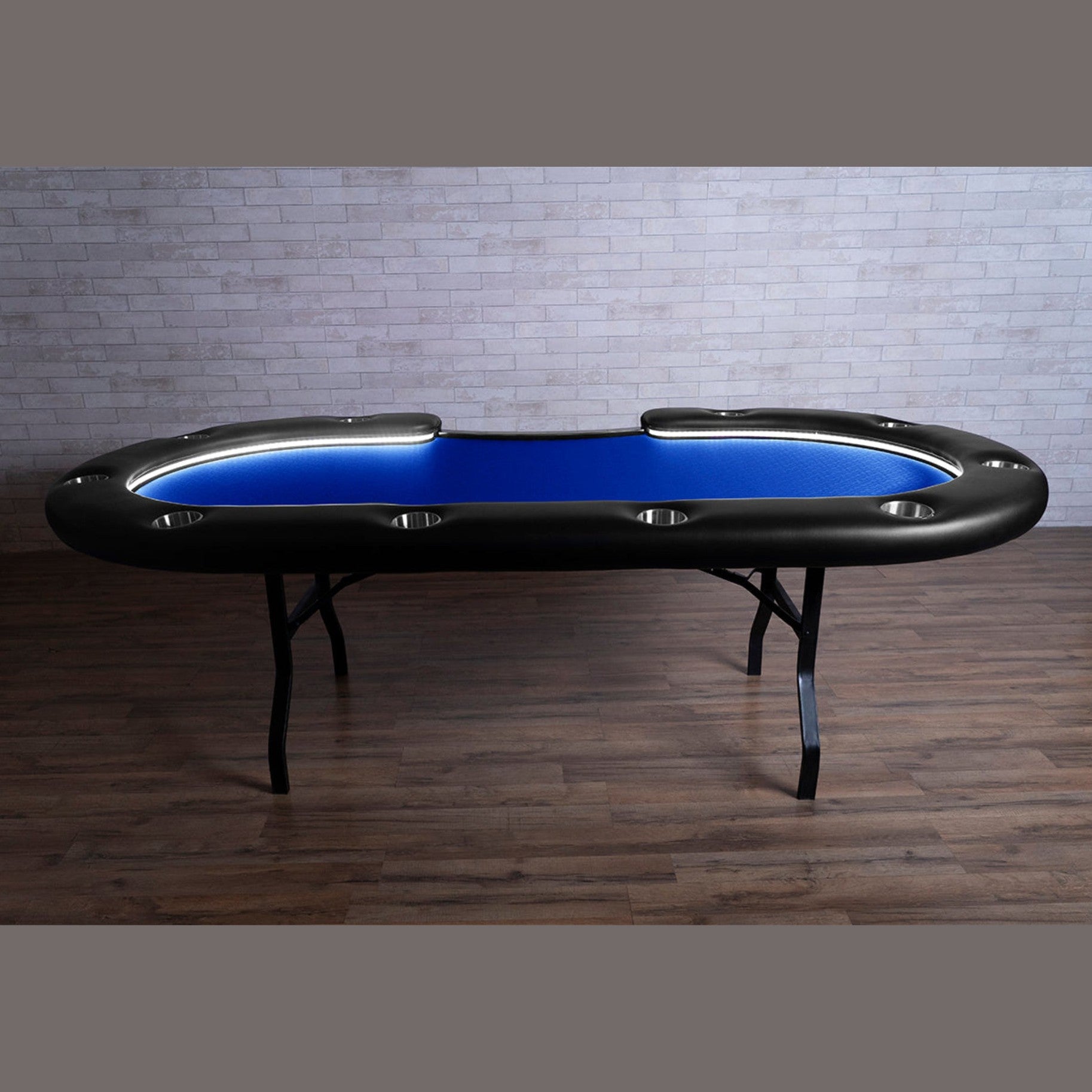 Poker Table with LED Lights | BBO Aces Pro Alpha Foldable Poker Table
