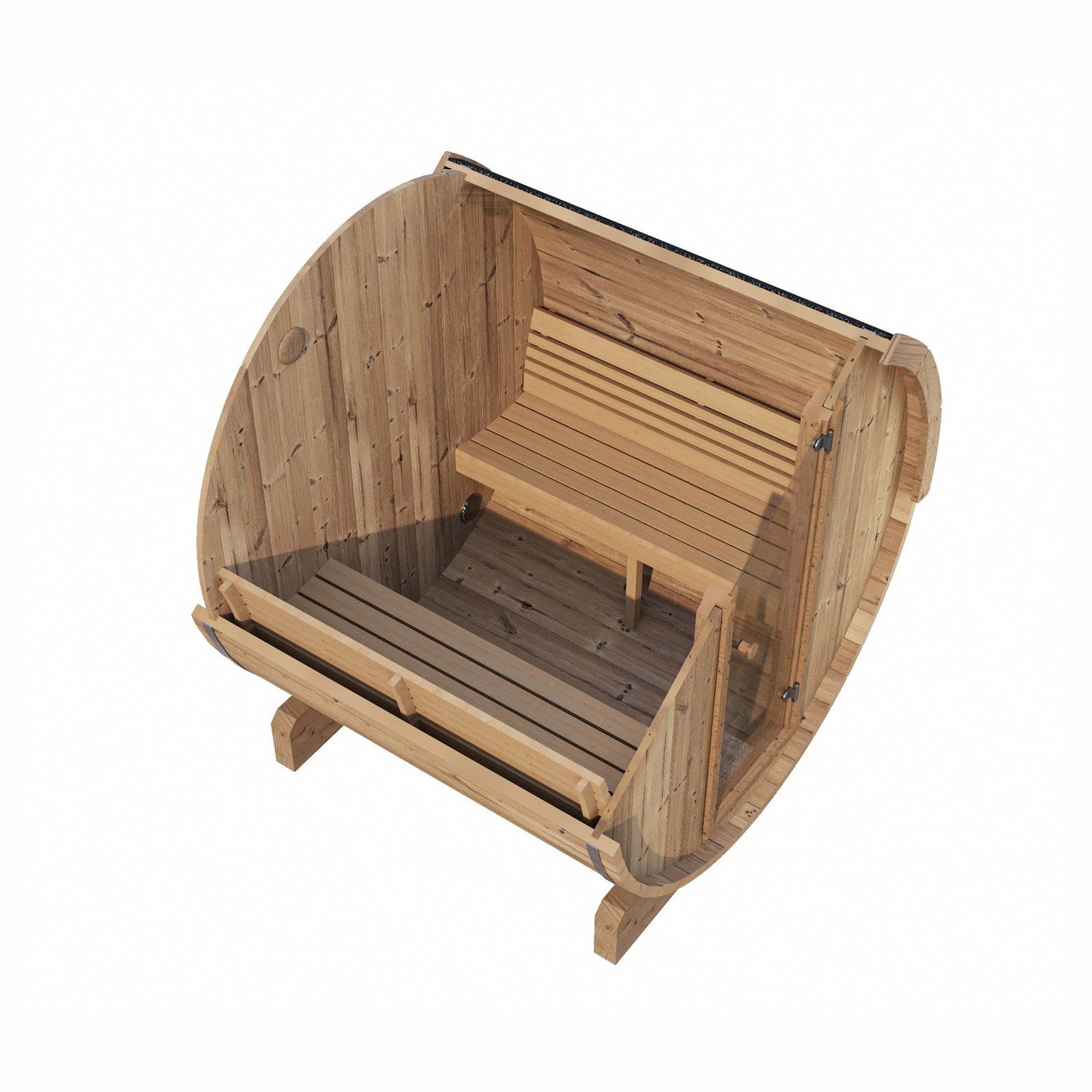 Wooden dog kennel on a white background