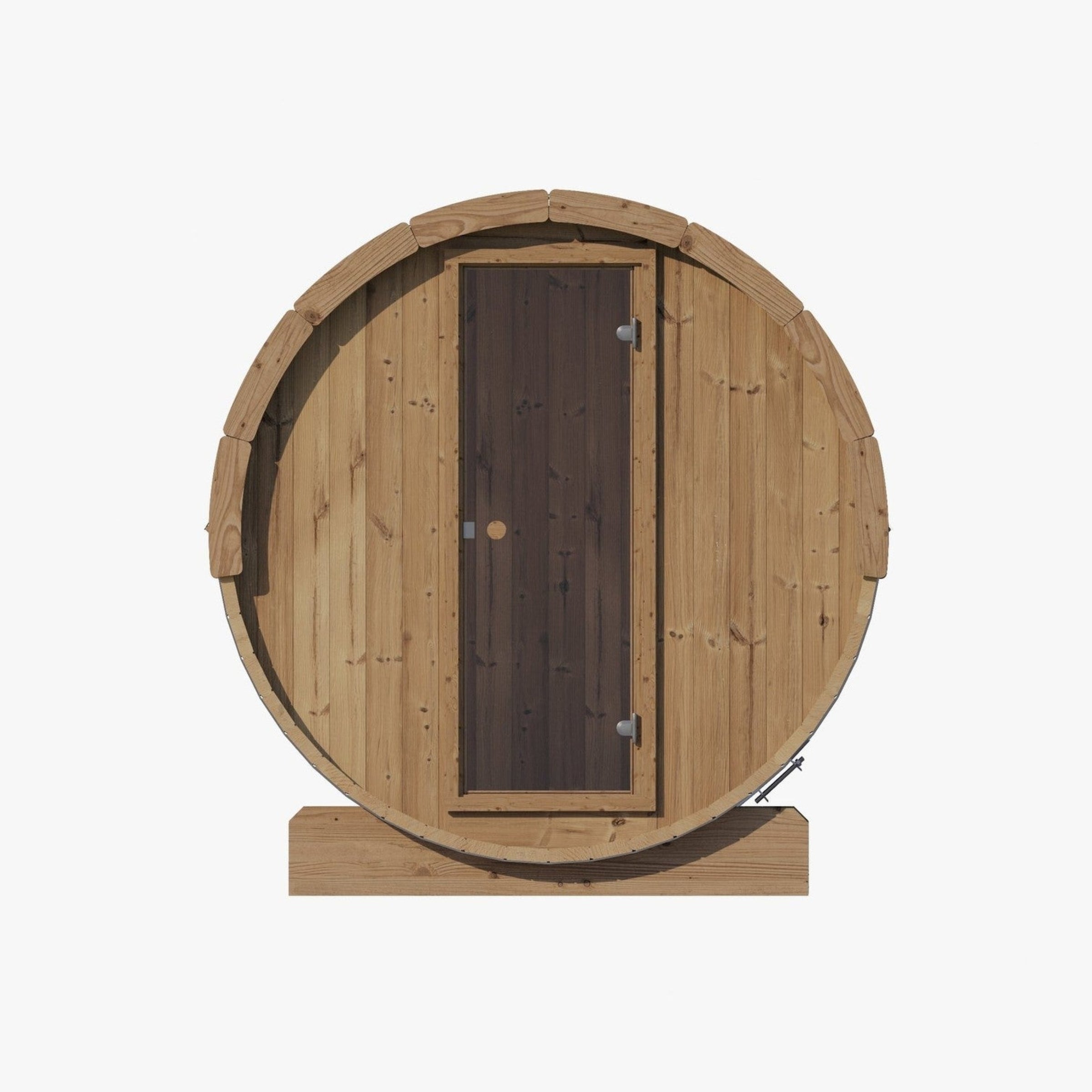 SaunaLife ERGO-Series E7 Barrel Sauna – 4 Person Outdoor Thermo-Spruce Backyard Sauna