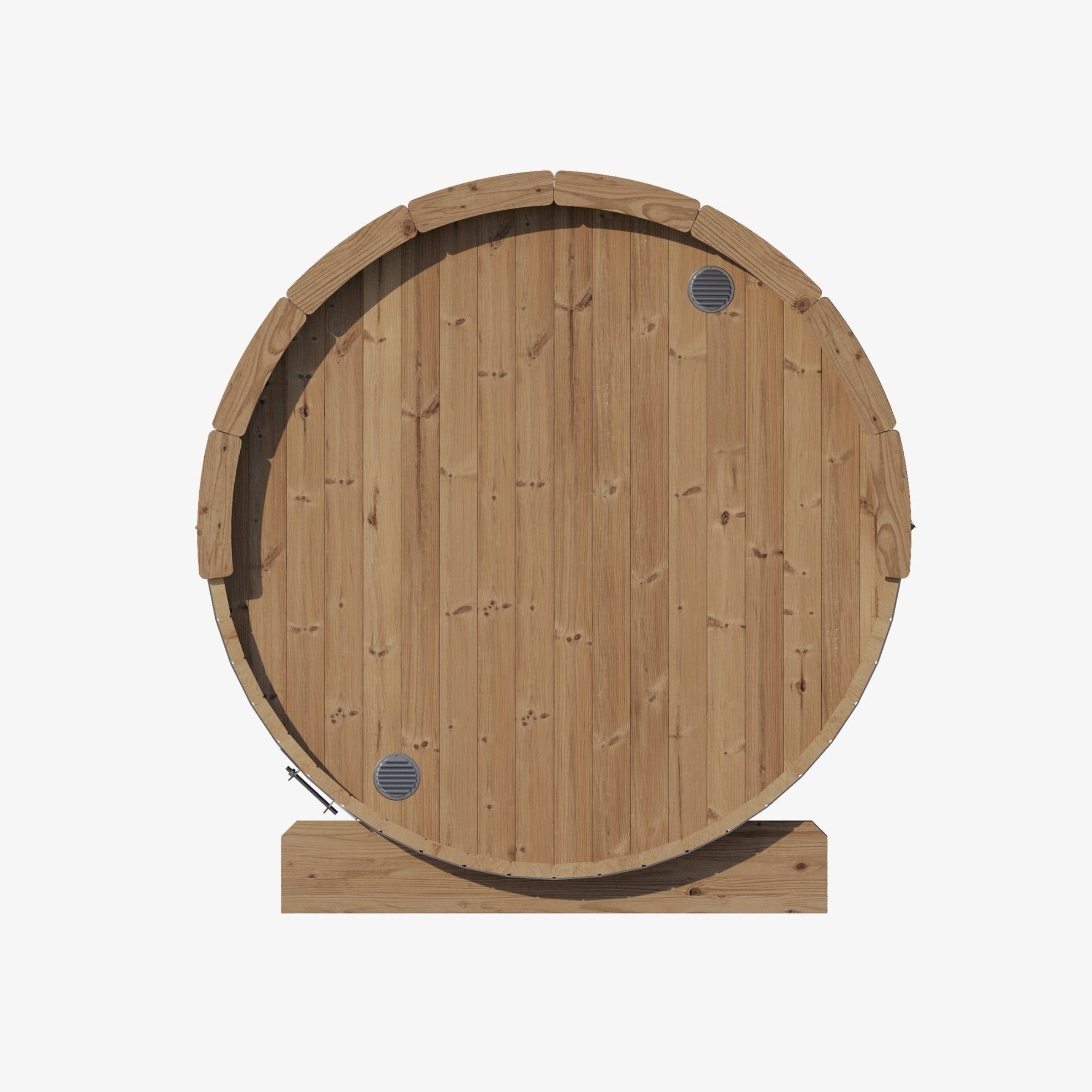 Wooden barrel with a white background