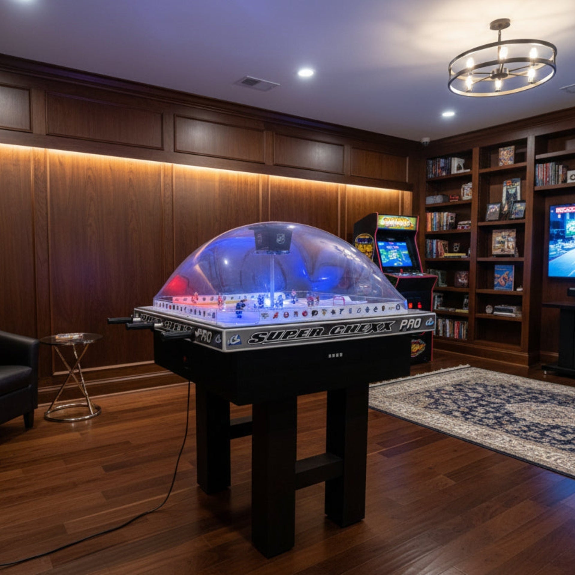 Hat Trick Super Chexx Bubble Hockey Table | Custom Hardwood Hockey Game