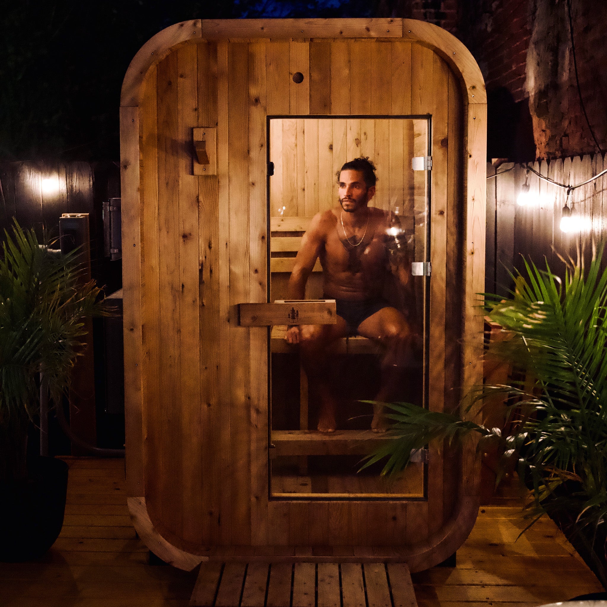 Duo Outdoor Sauna - 2 Person w/Harvia KIP 8kW Wi-Fi Heater