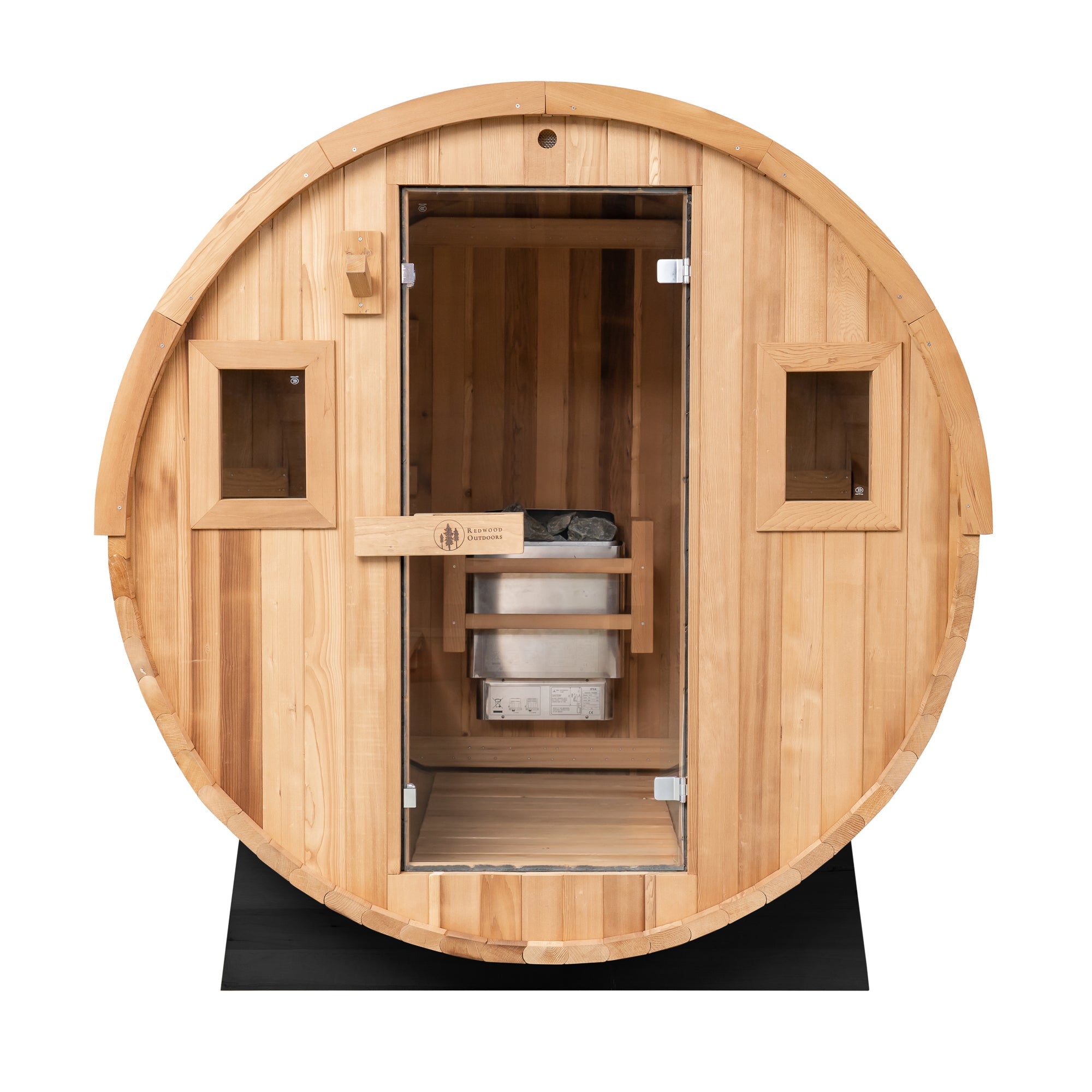 Barrel Outdoor Sauna - 6 Person w/ Harvia KIP 8kW Wi-Fi Heater