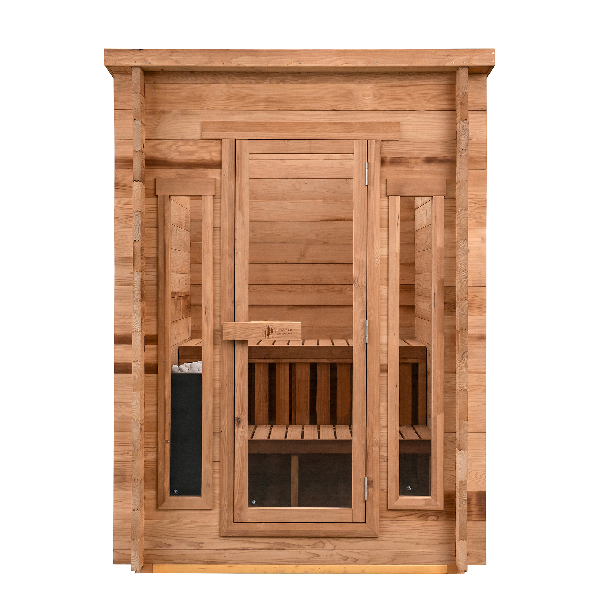 Cabin Outdoor Sauna - 4 Person w/ Harvia KIP 8kW Wi-Fi Heater