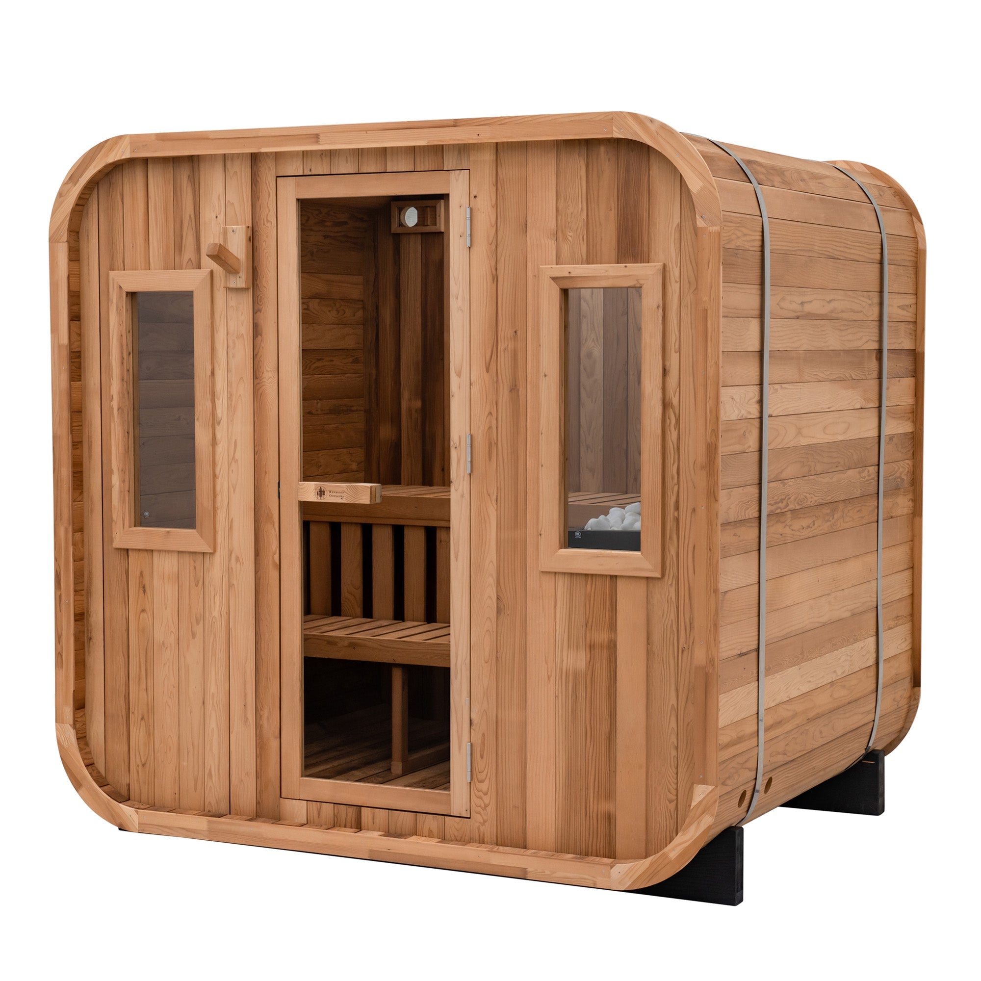 Redwood Summit Outdoor Sauna - 6 Person w/ Harvia Spirit Wi-Fi 8kW Heater