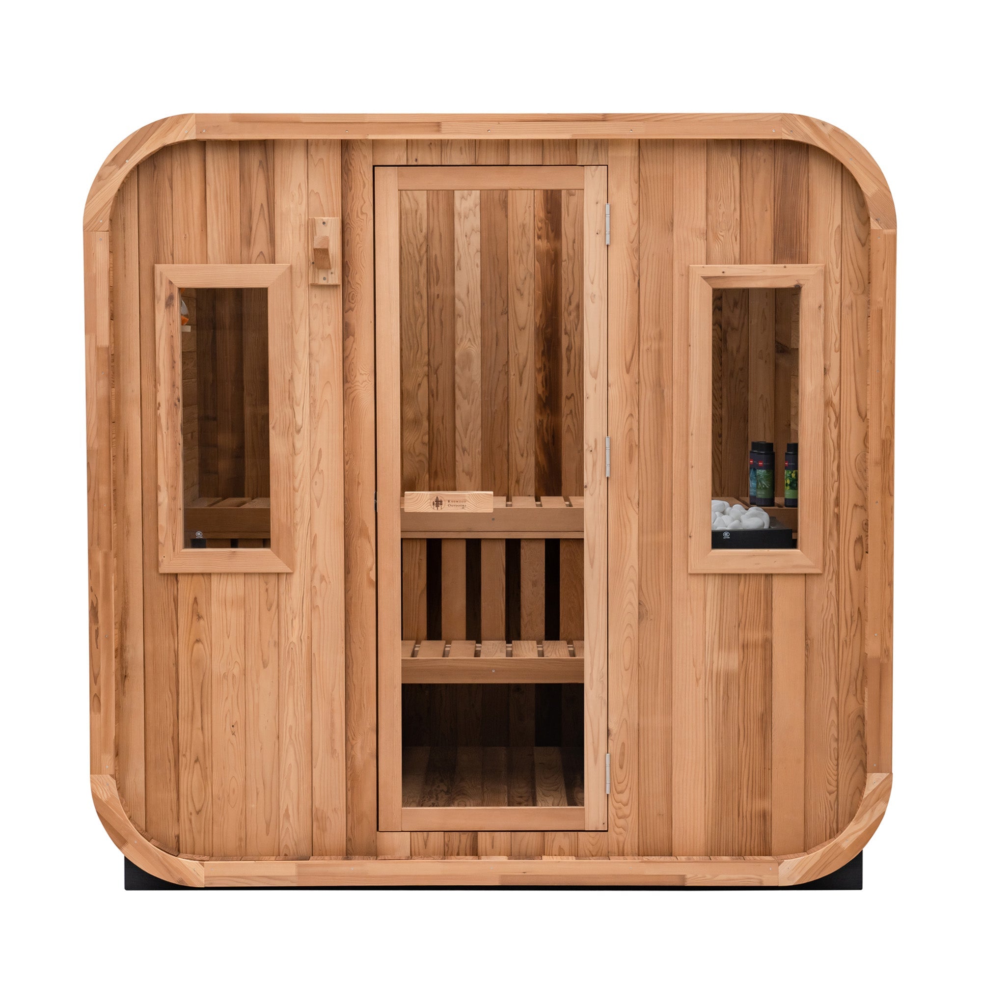 Redwood Summit Outdoor Sauna - 6 Person w/ Harvia Spirit Wi-Fi 8kW Heater