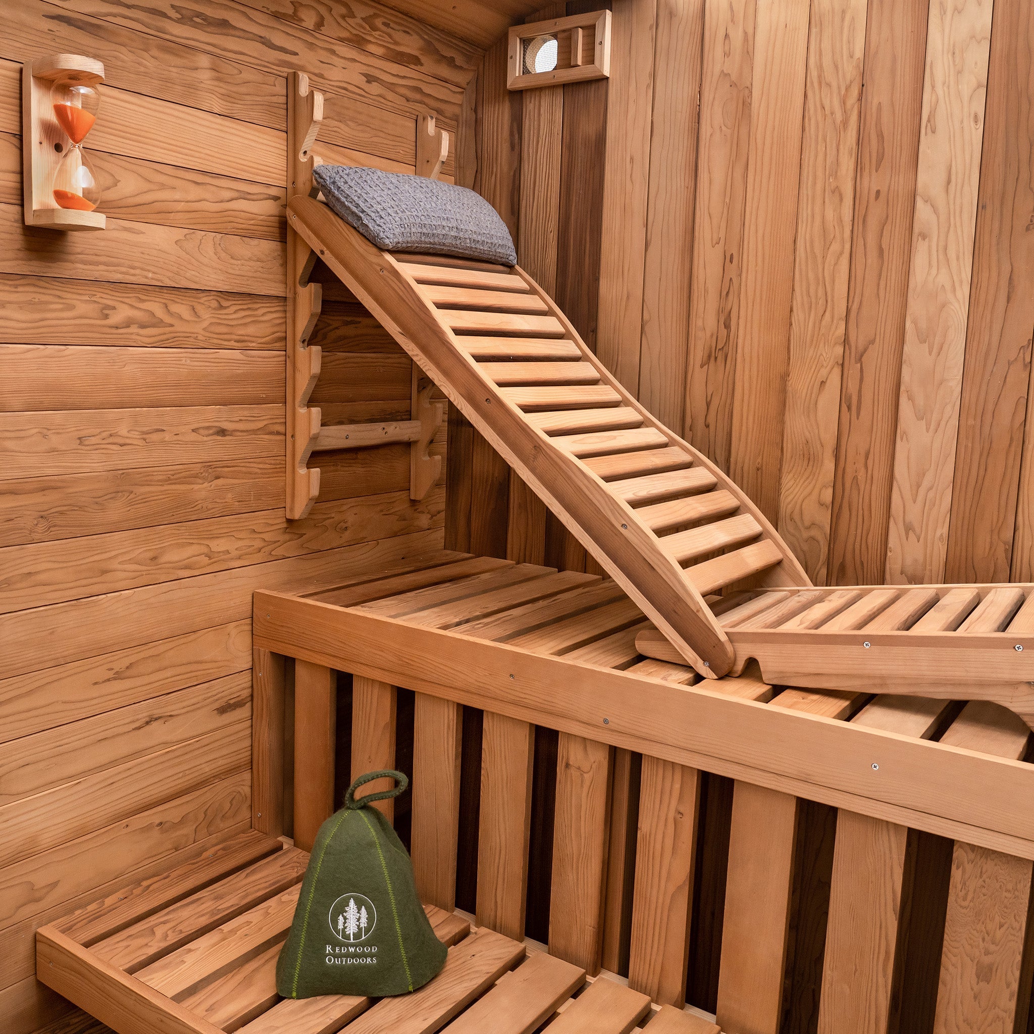 Redwood Summit Outdoor Sauna - 6 Person w/ Harvia KIP 8kW Heater