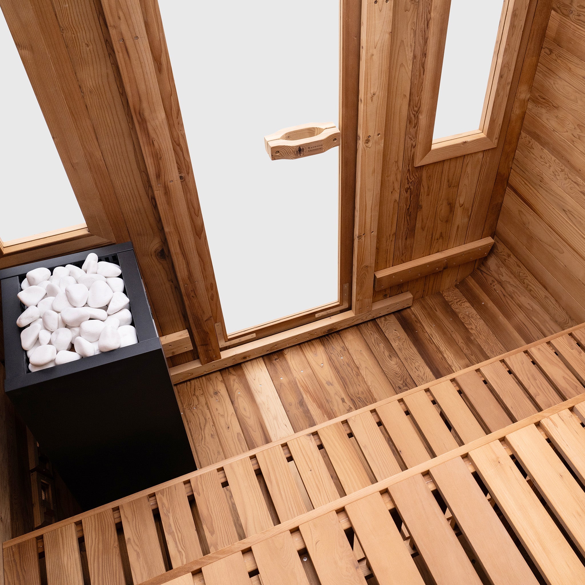 Redwood Summit Outdoor Sauna - 6 Person w/ Harvia KIP 8kW Heater