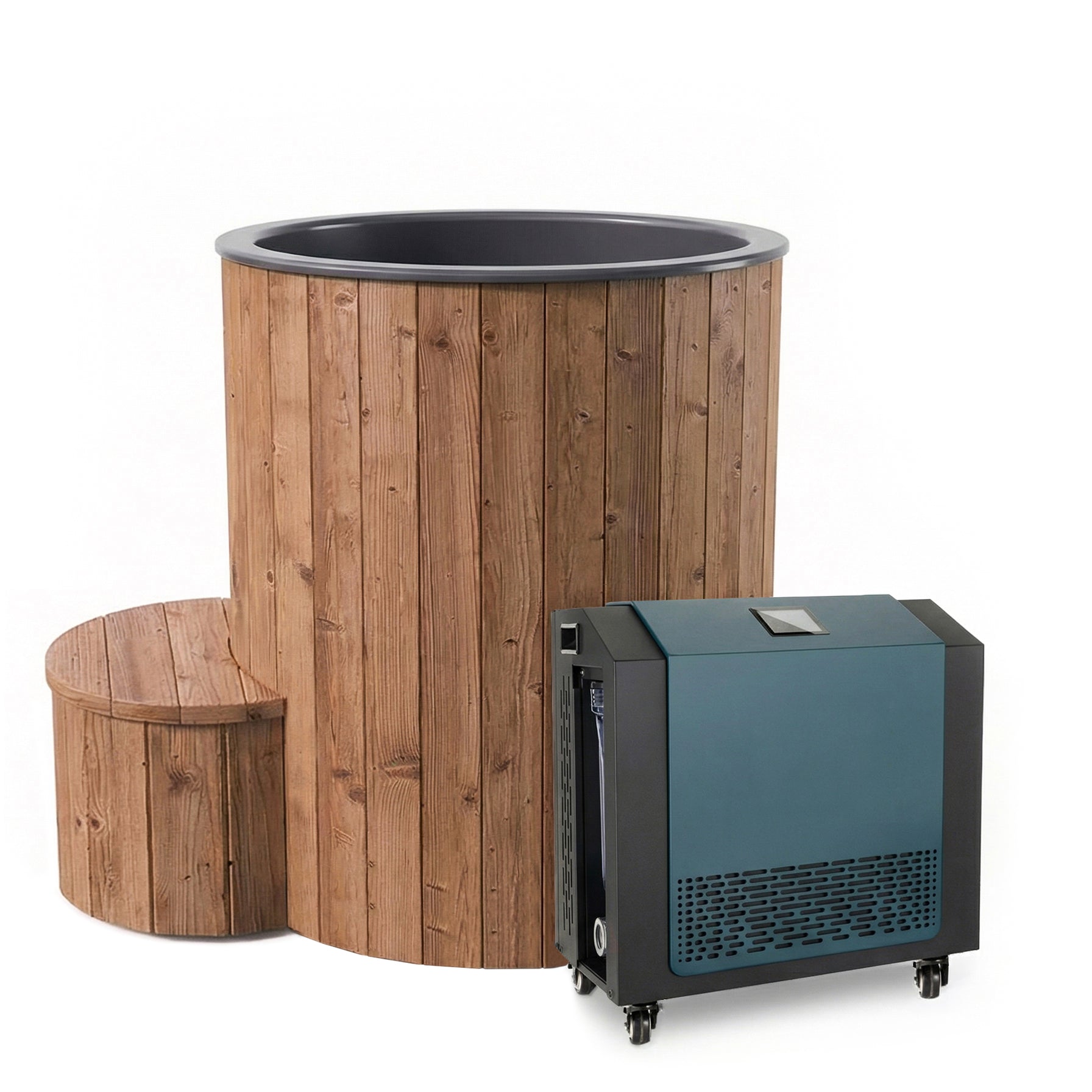 SaunaLife S1NC Hot & Cold Plunge Tub Package – 1 Person Cold Plunge with Chiller & Heater