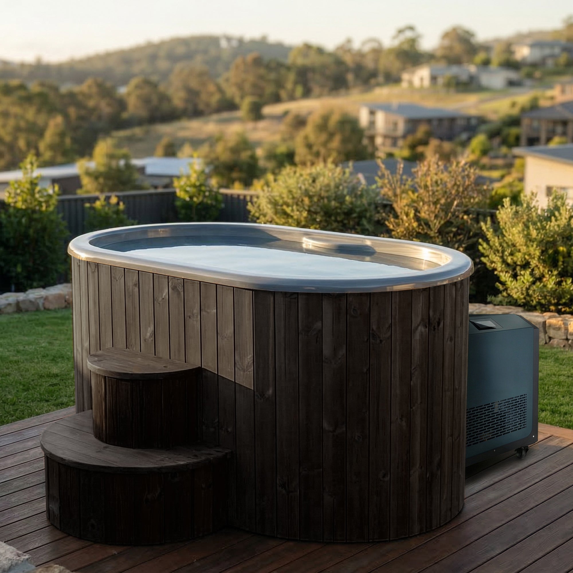 SaunaLife S2BC Hot & Cold Plunge Tub Package – 2 Person Cold Plunge with Chiller & Heater