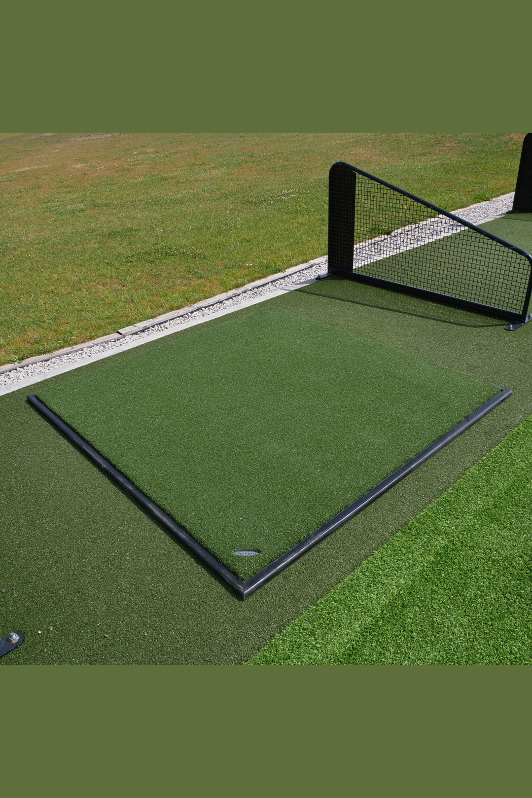 Golf Hitting Mat with Tee | 4'11"x4'11" Practice Mat for Home Golf