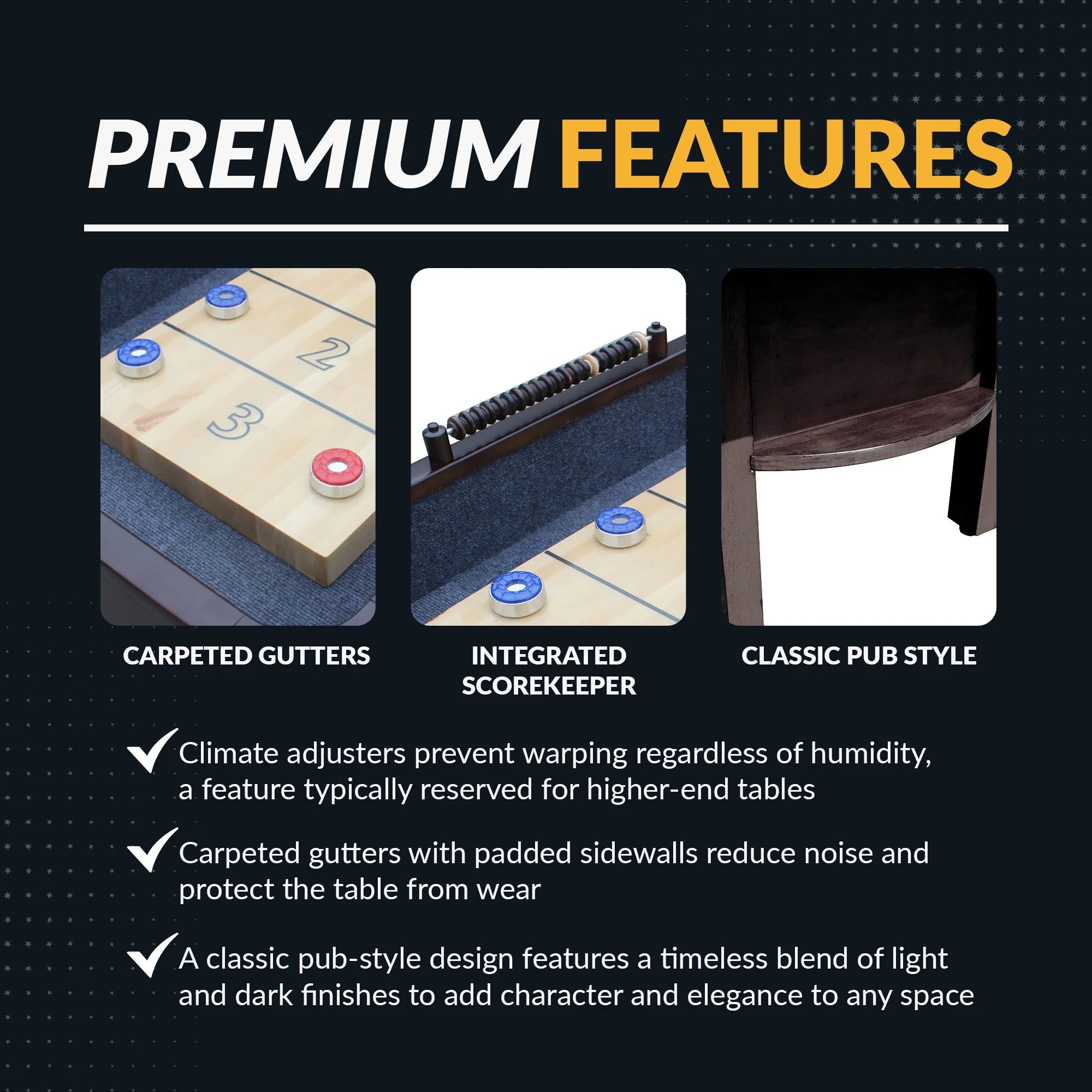Merlot Shuffleboard Table