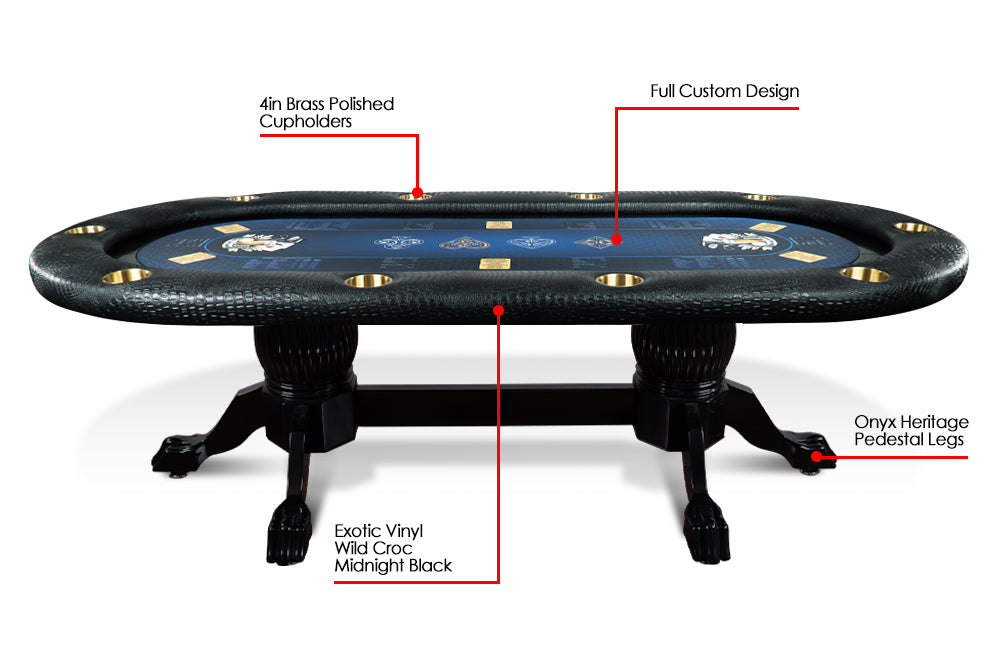 BBO Elite – 10 Player Oval Poker Table w/ Dining Top Option