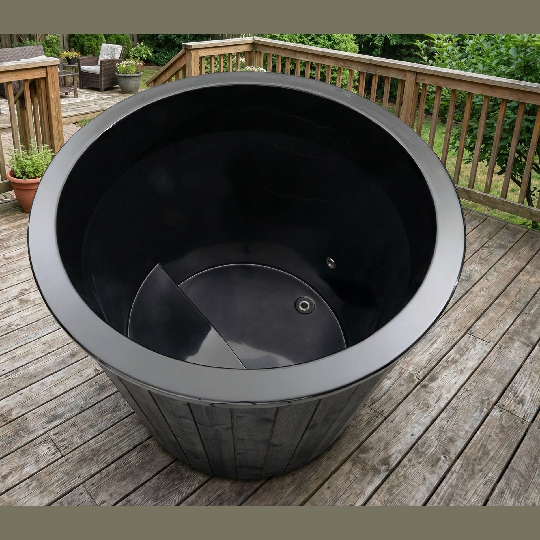 SaunaLife S1BC Cold Plunge Tub with Chiller & Heater – 1 Person Hot & Cold Therapy Tub