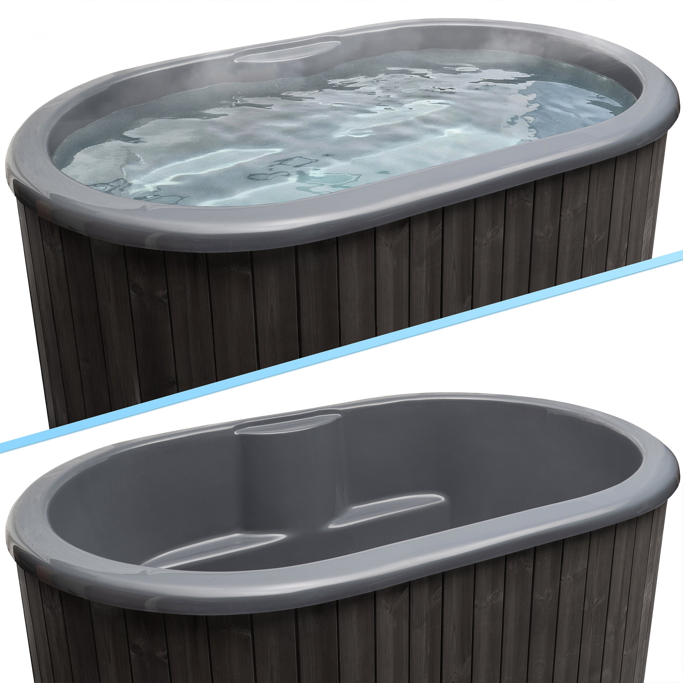 SaunaLife S2BC Hot & Cold Plunge Tub Package – 2 Person Cold Plunge with Chiller & Heater