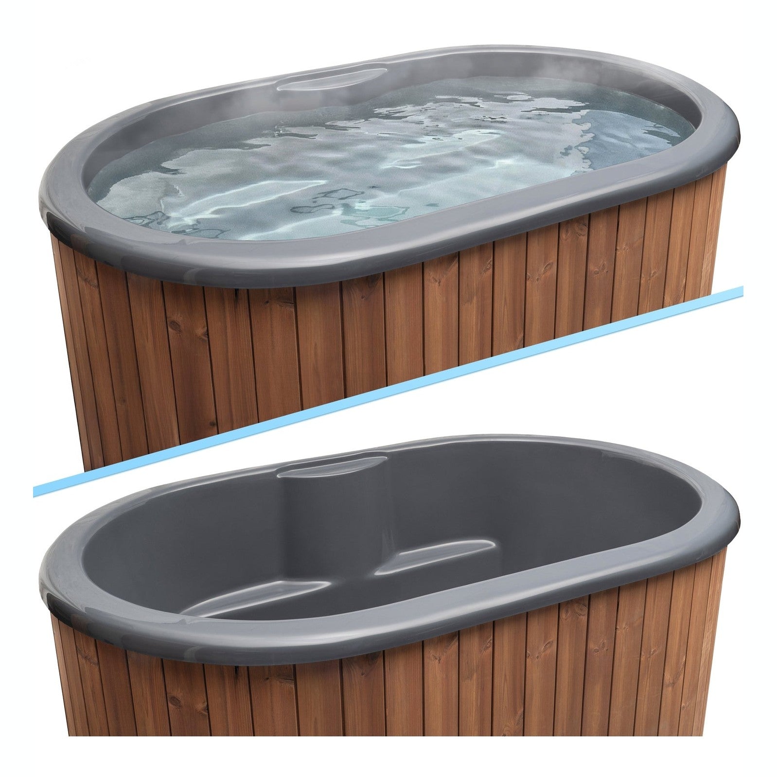 SaunaLife S2NC Hot & Cold Plunge Tub Package – 2 Person Cold Plunge with Chiller & Heater