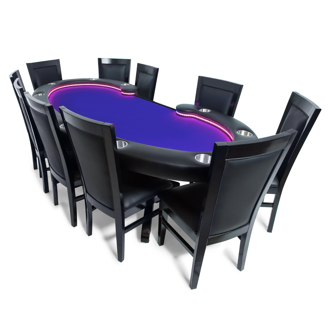 BBO Lumen HD Lighted Poker Table- 10 Player Table