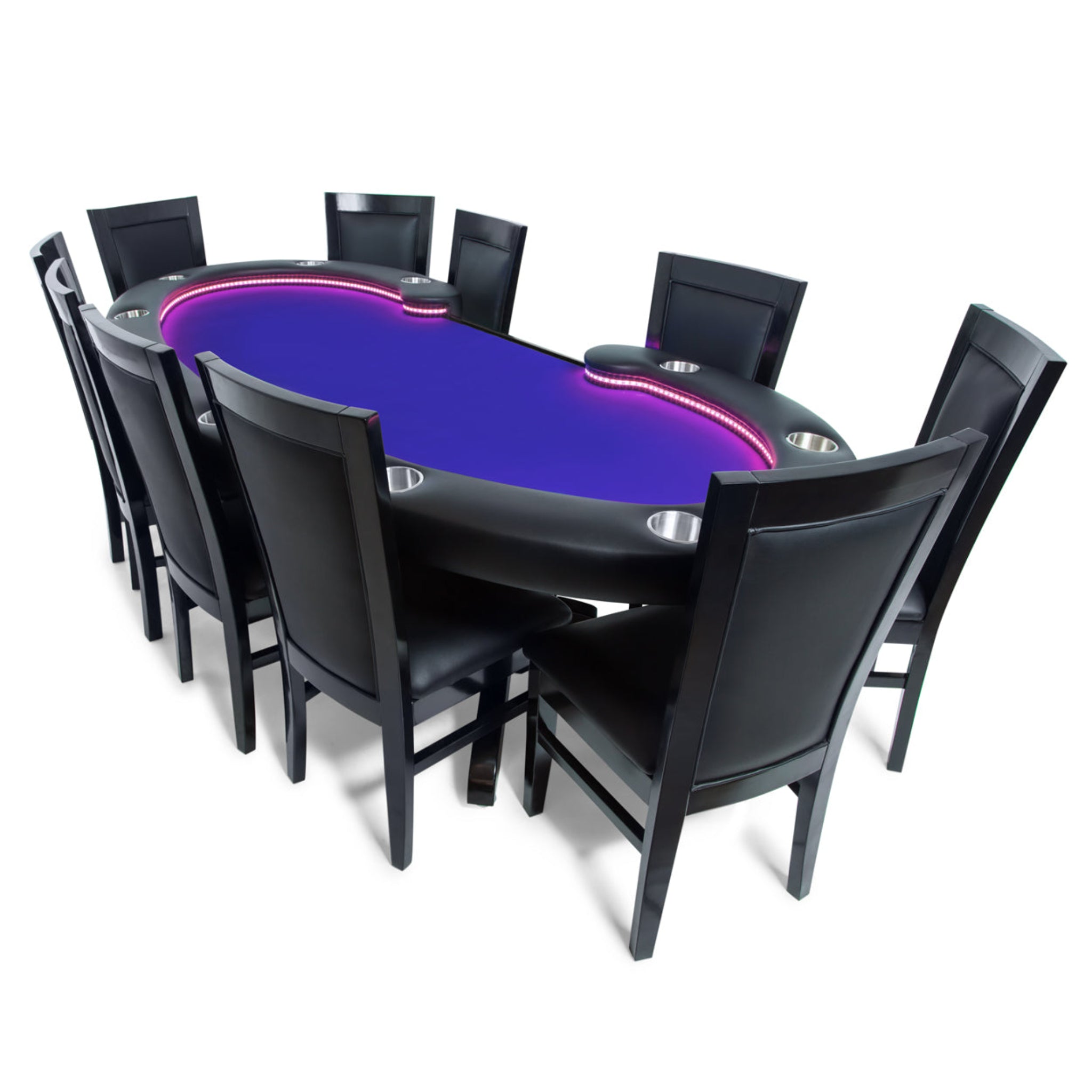 BBO Lumen HD Lighted Poker Table- 10 Player Table