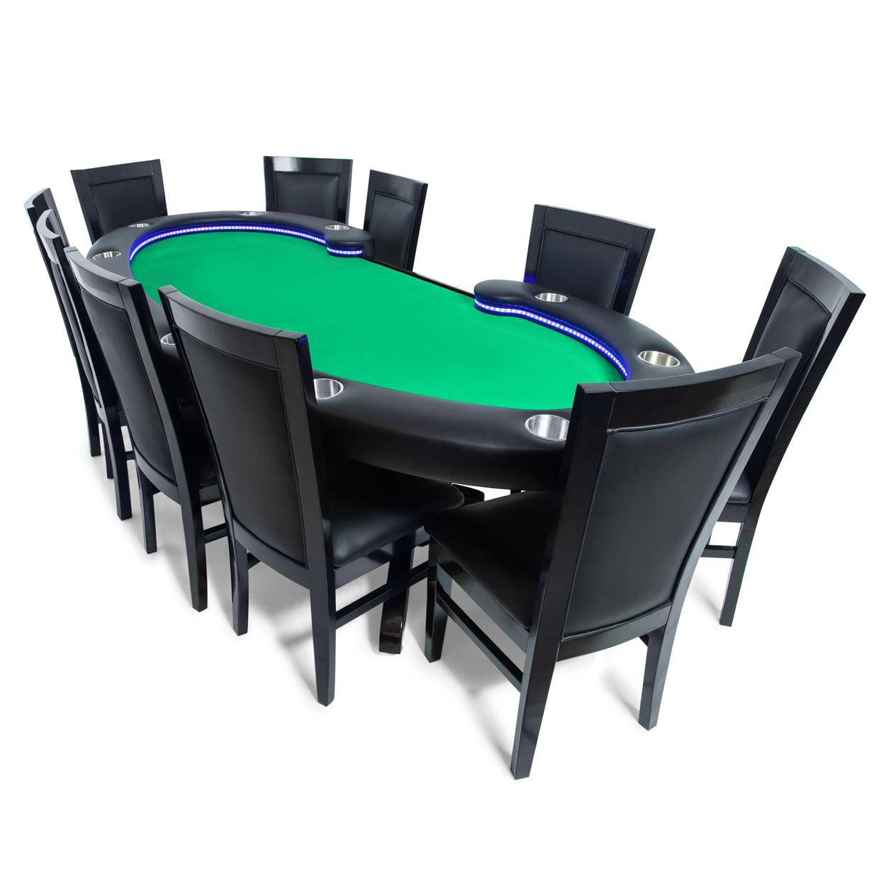 BBO Lumen HD Lighted Poker Table- 10 Player Table