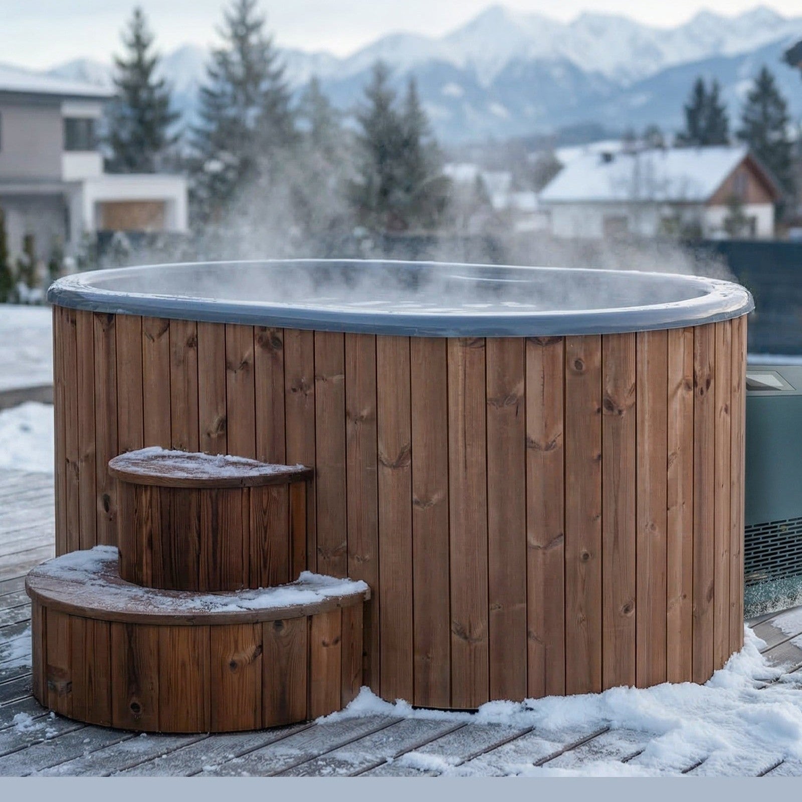 SaunaLife S2NC Hot & Cold Plunge Tub Package – 2 Person Cold Plunge with Chiller & Heater