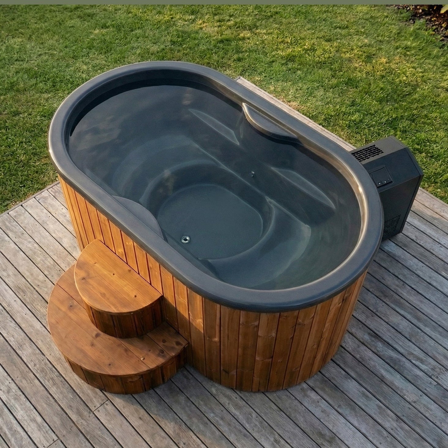 SaunaLife S2NC Hot & Cold Plunge Tub Package – 2 Person Cold Plunge with Chiller & Heater