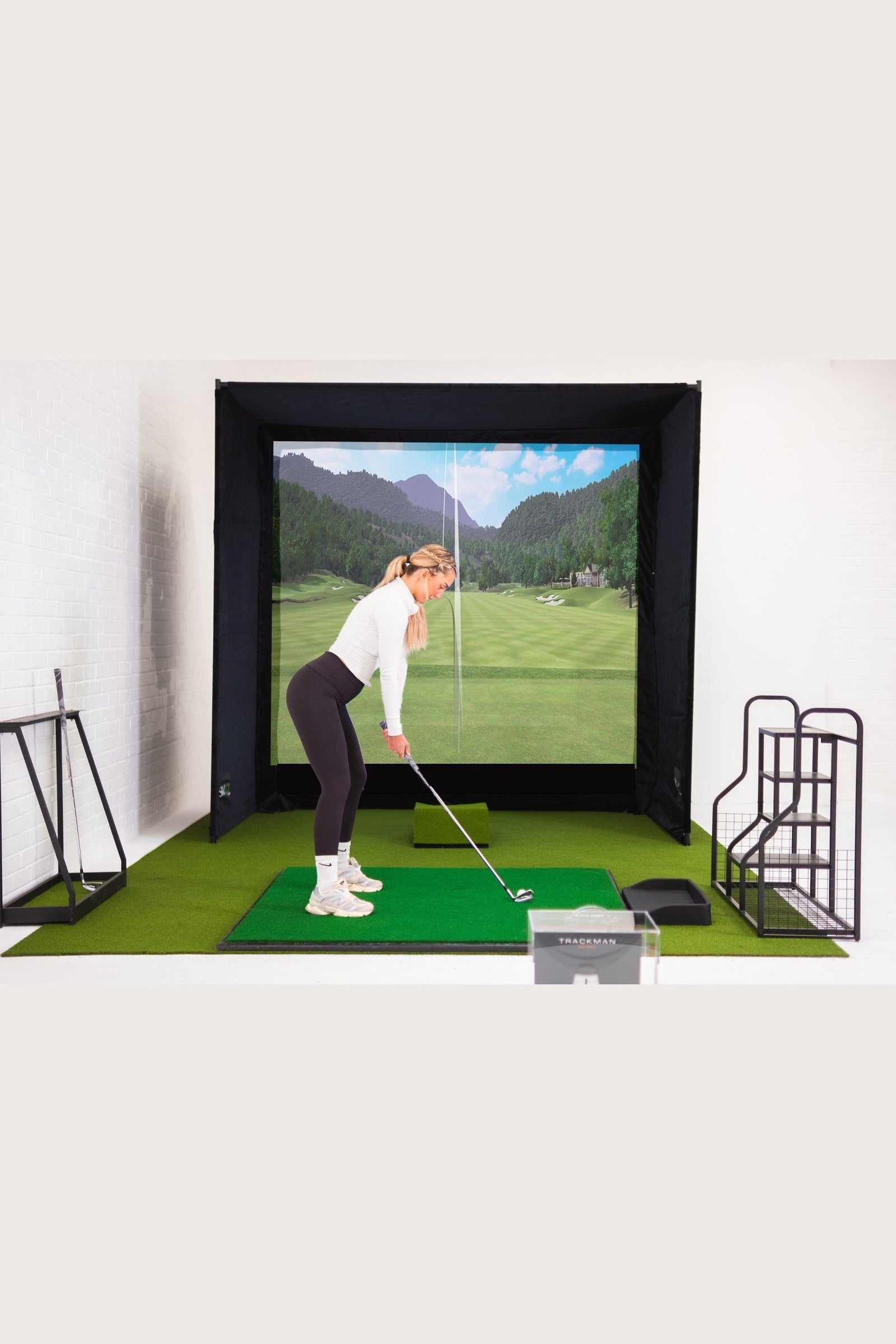 Golf Simulator Enclosure Package | SimBox with Impact Screen and Side Barriers